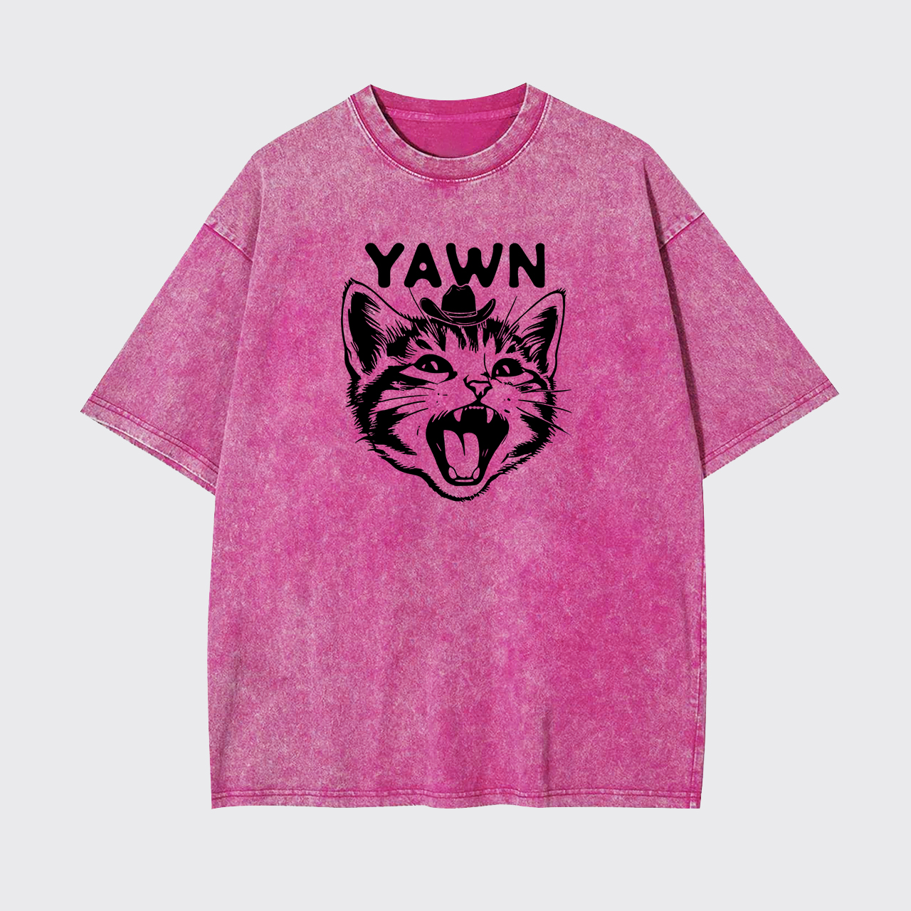 Yawn Retro Kitten Garment-dye Tees