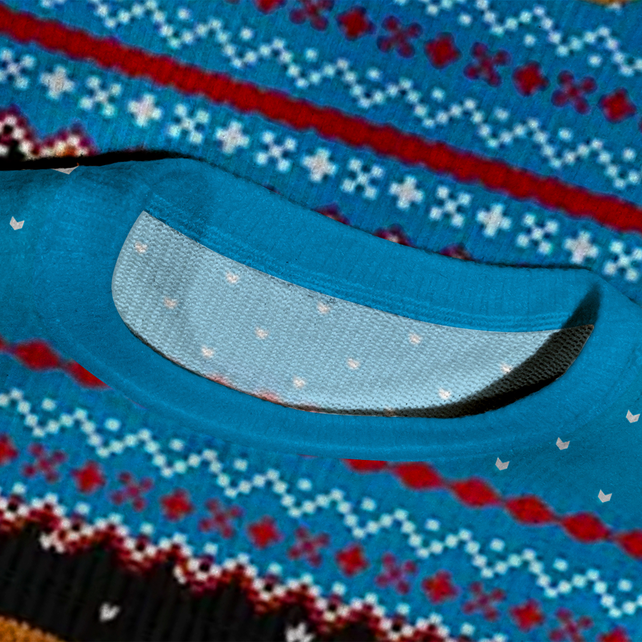 Giant Gingerbread Christmas Ugly Knit Sweatshirt