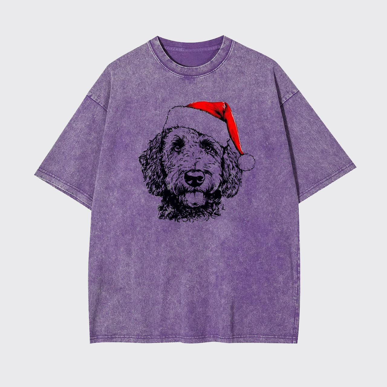 Custom Santa Paws Dog Breed Garment-dye Tees