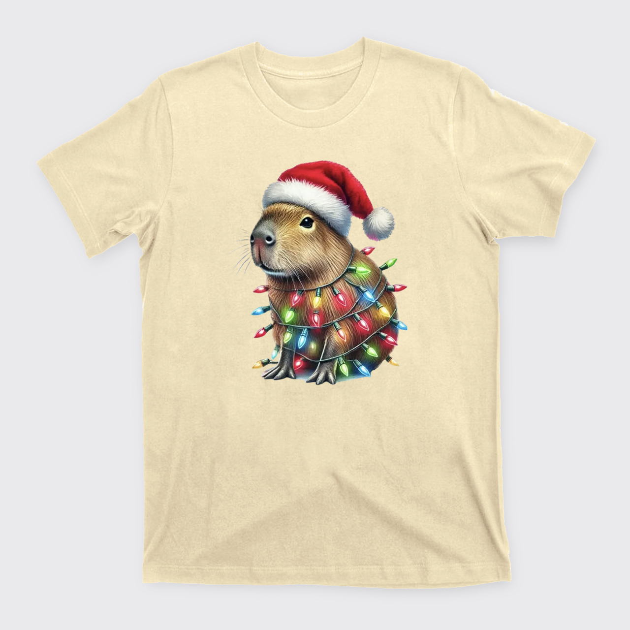 Capybara Christmas Lights T-Shirts