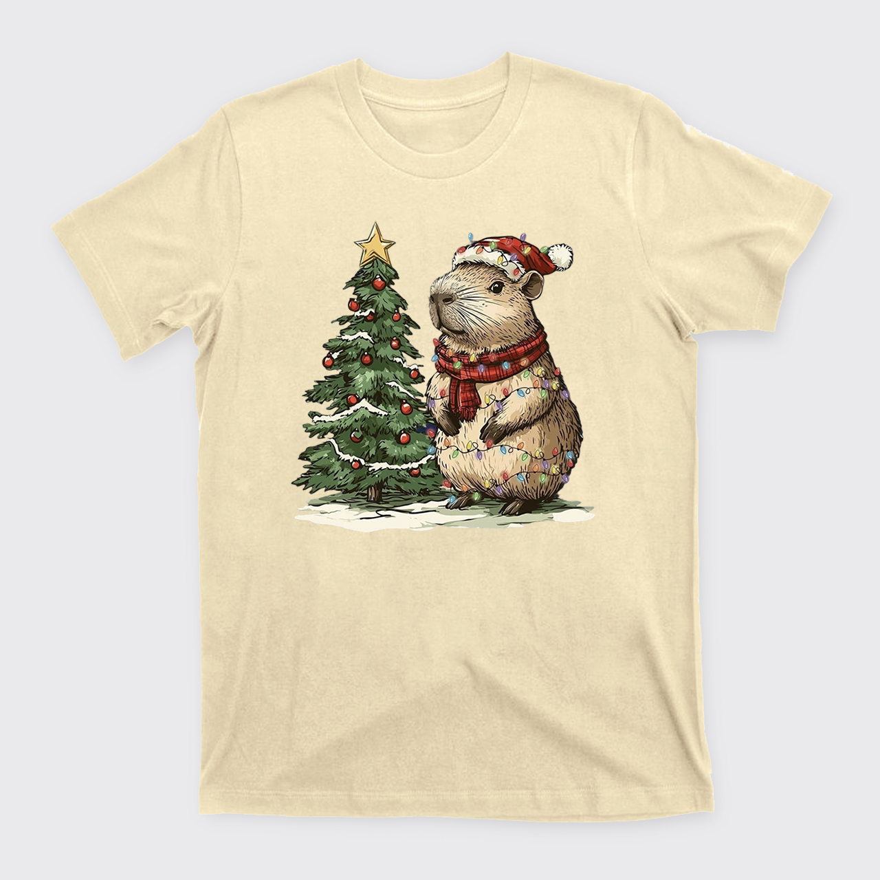 Capybara Christmas Tree T-Shirts