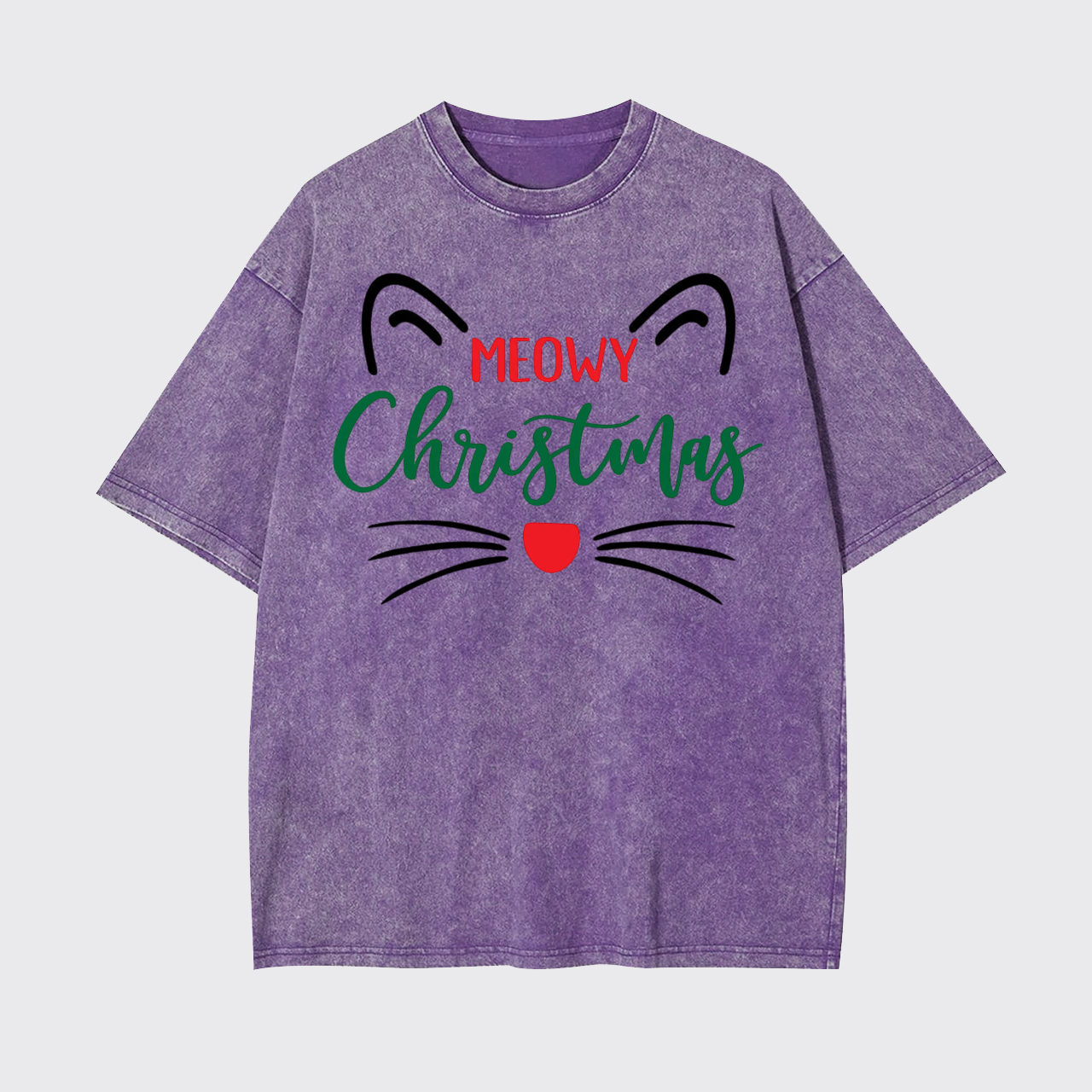 Meowy Christmas Garment-dye Tees