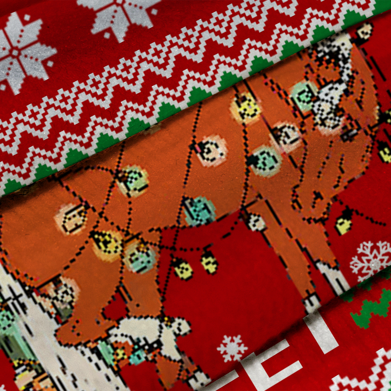 Giddy Up Jingle Horse Ugly Knit Sweatshirt