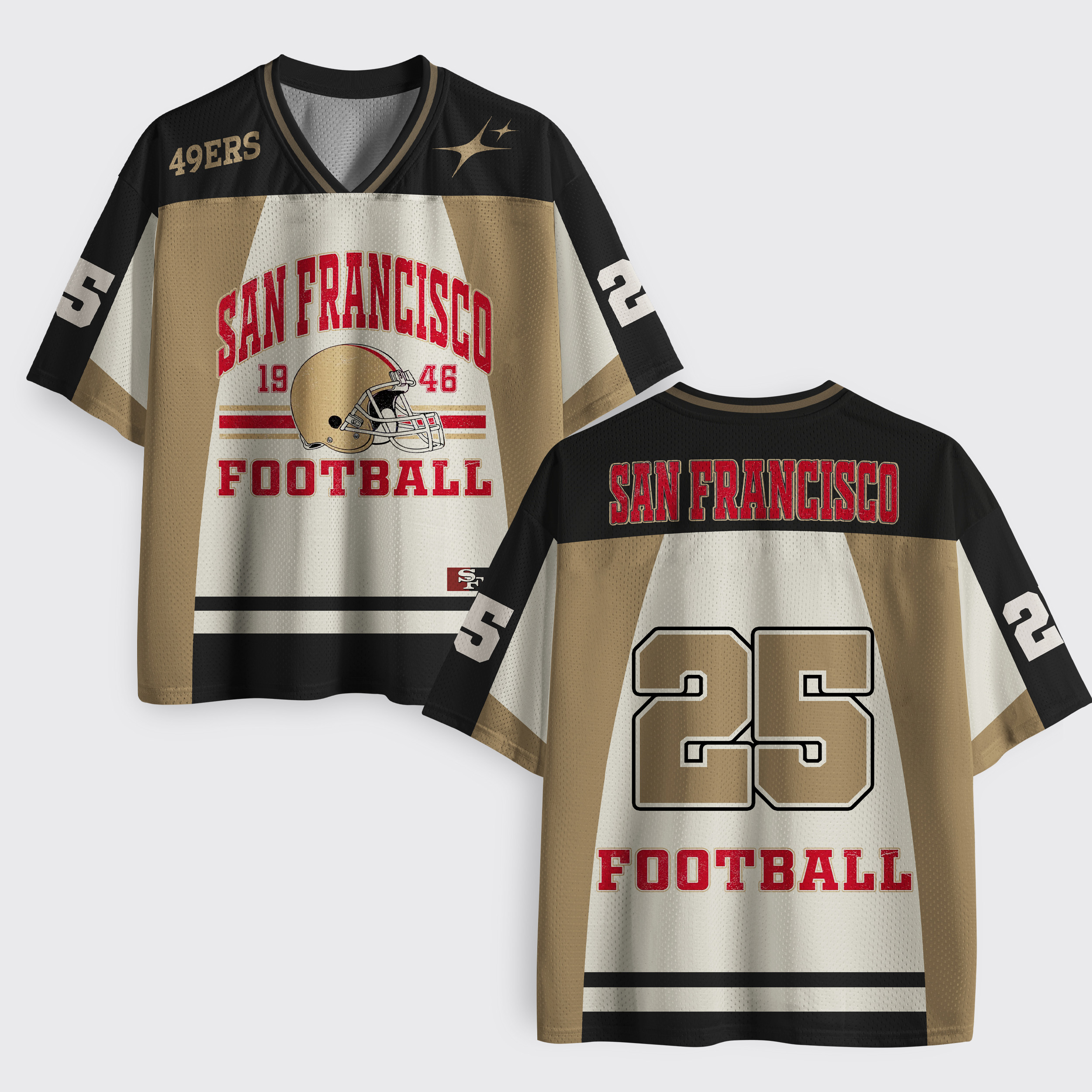 Personalized Football Vintage Mesh Jersey