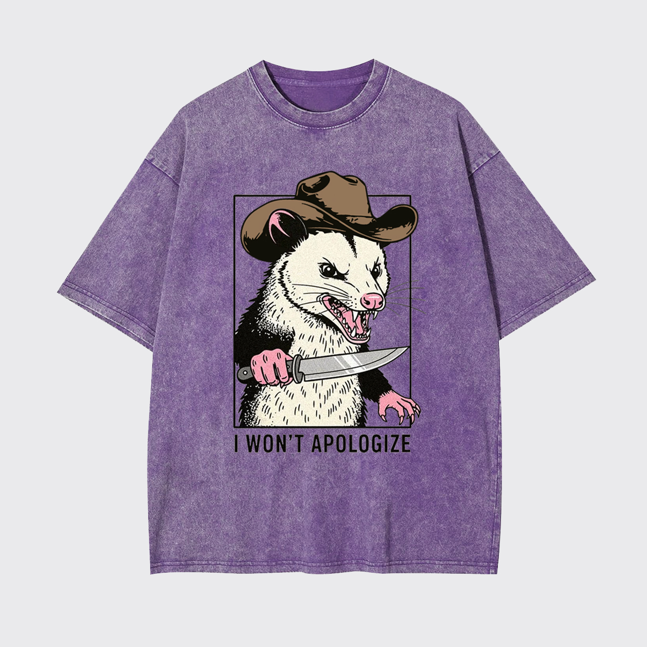 Sarcastic Opossum I Won't Apologize Garment-dye Tees