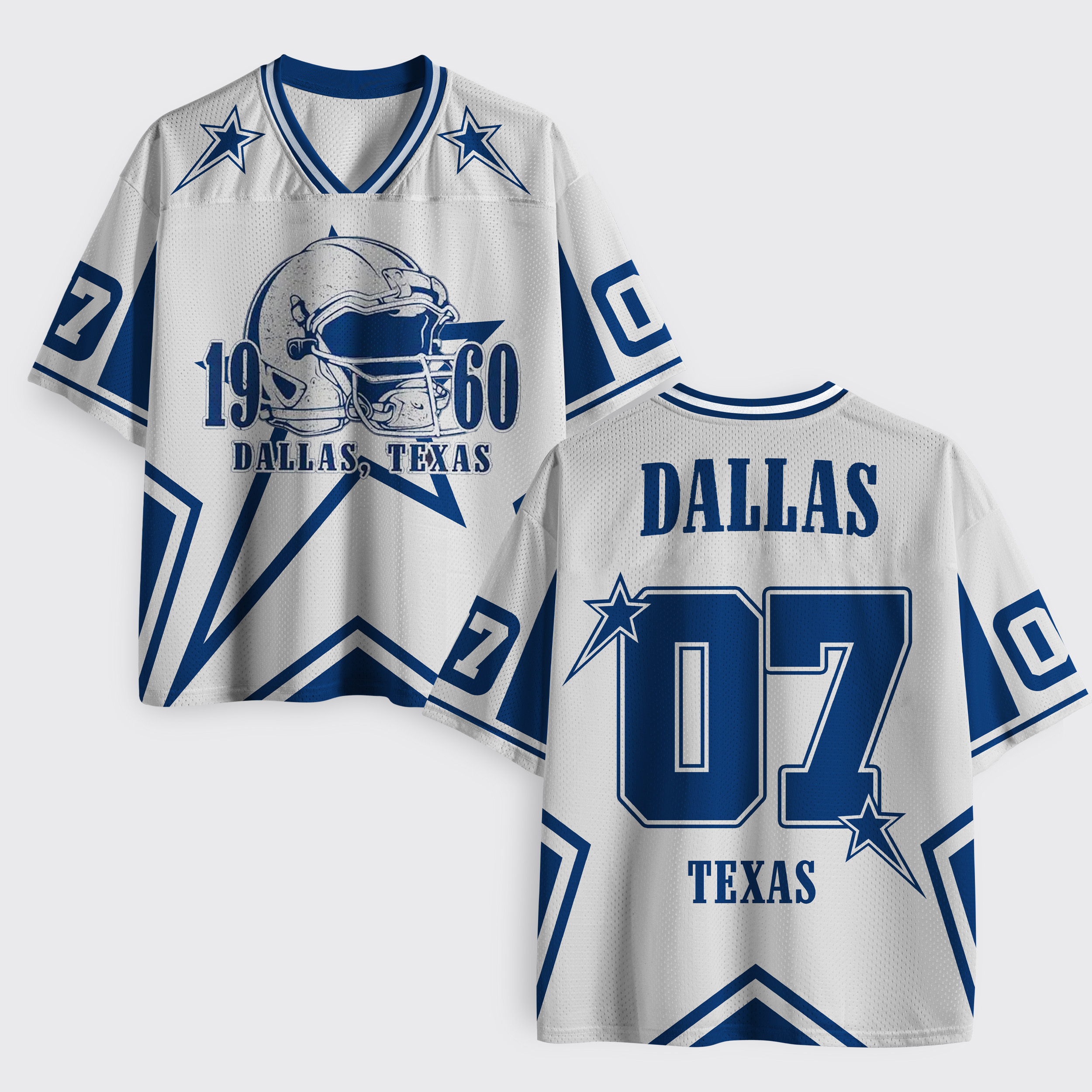 Personalized Football Vintage Style Mesh Jersey