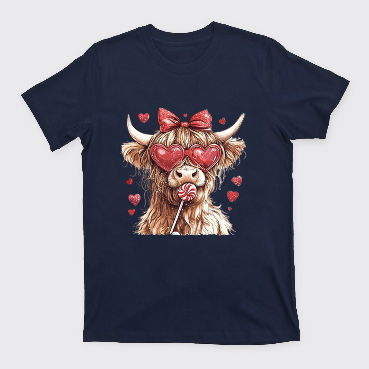 Highland Cow Valentine T-Shirts