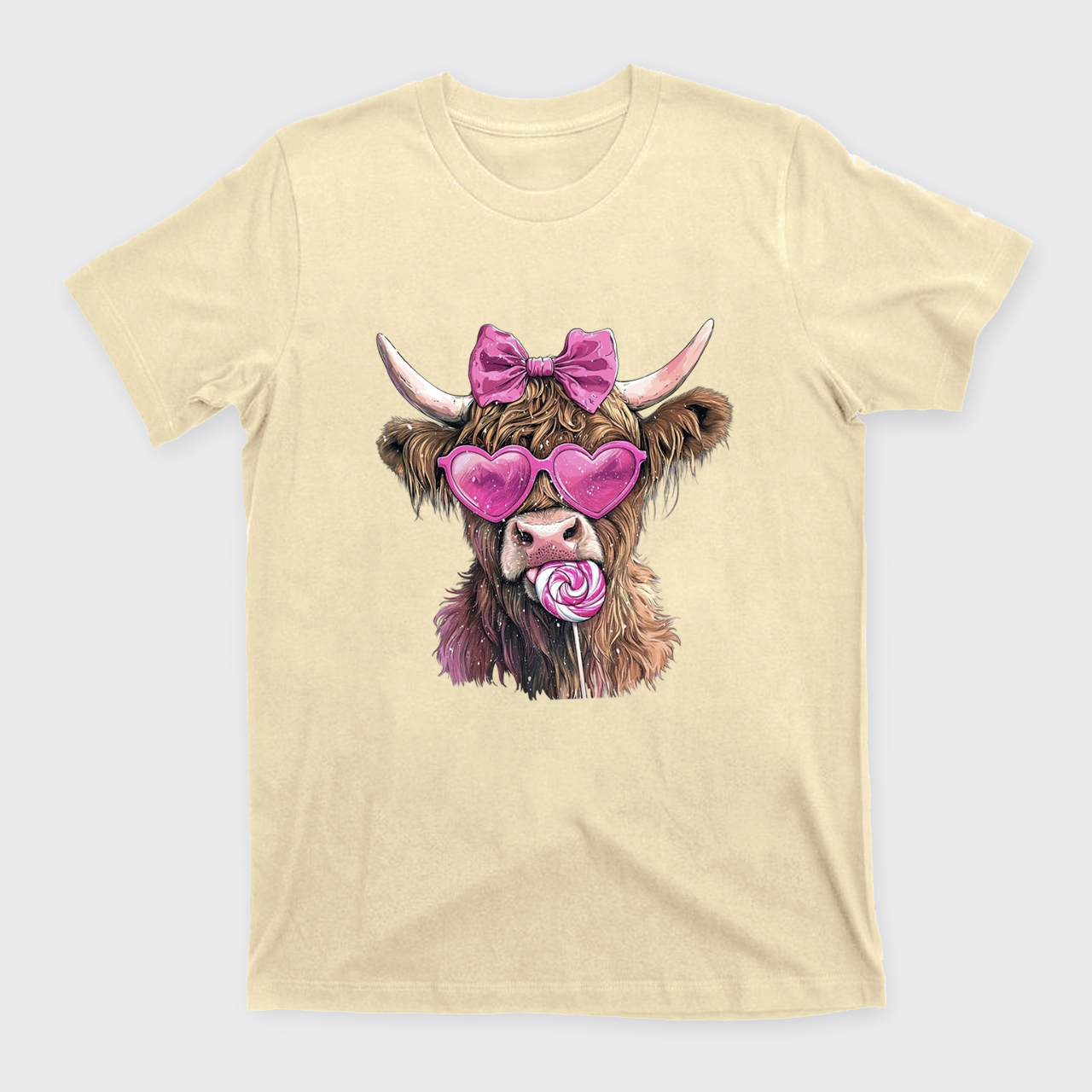 Highland Cow Valentine's Day T-Shirts