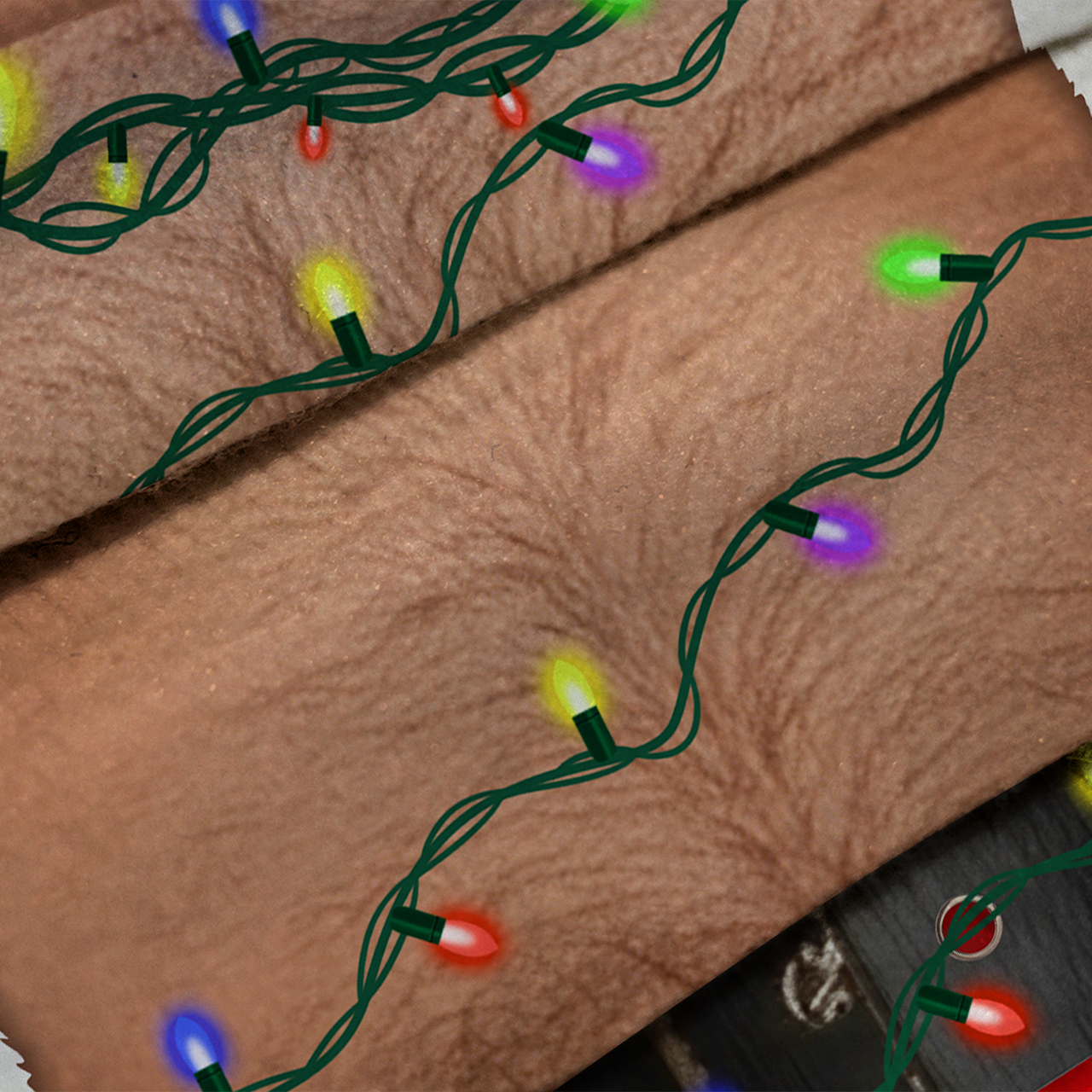 Funny Hairy Chest Santa Ugly Knit Sweatshirt