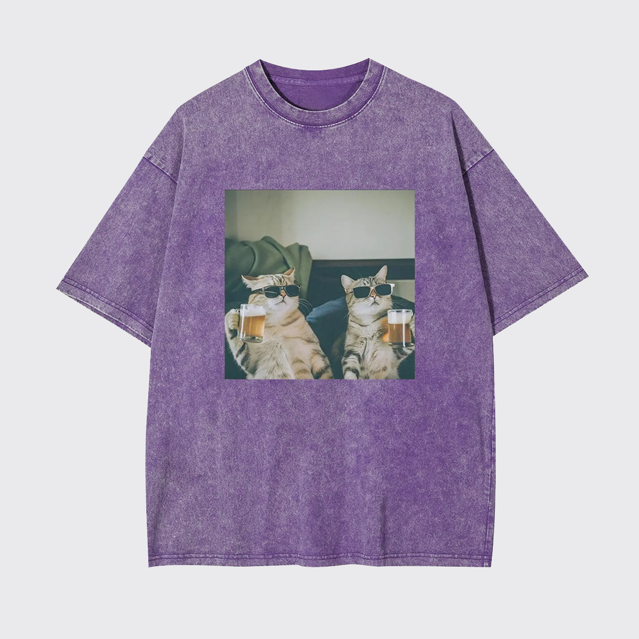 Vintage Beer Buddy Cat Garment-dye Tees