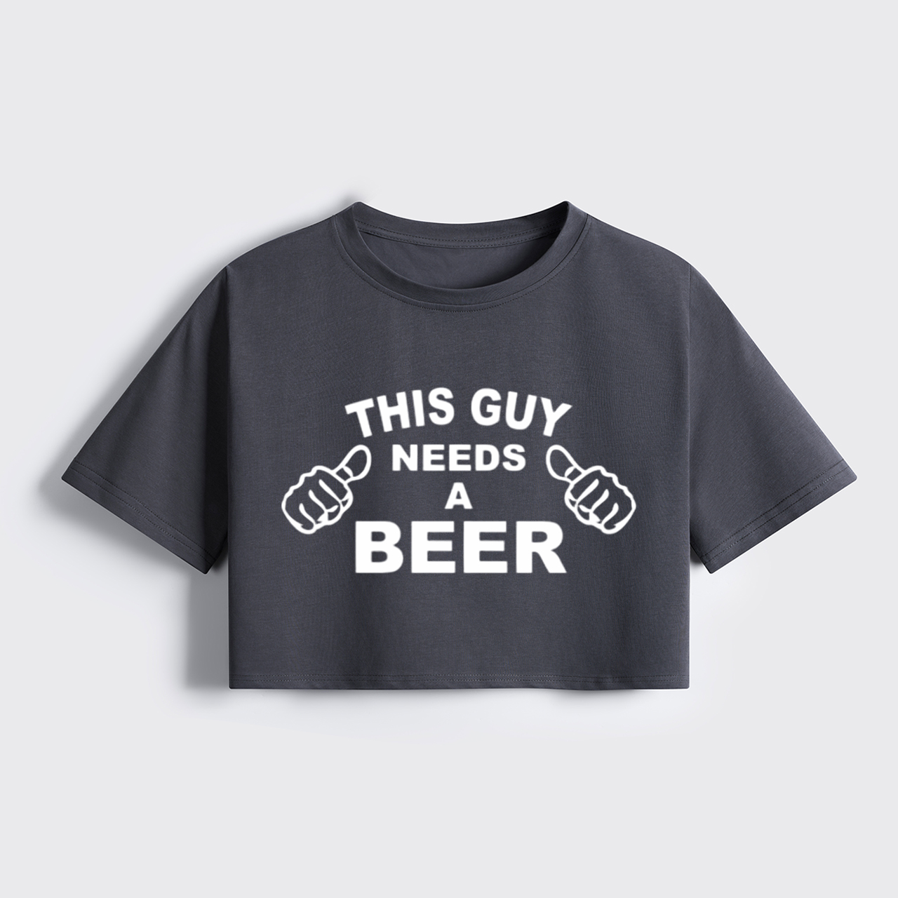 This Guy Needs a Beer Cropped Boxy Tee