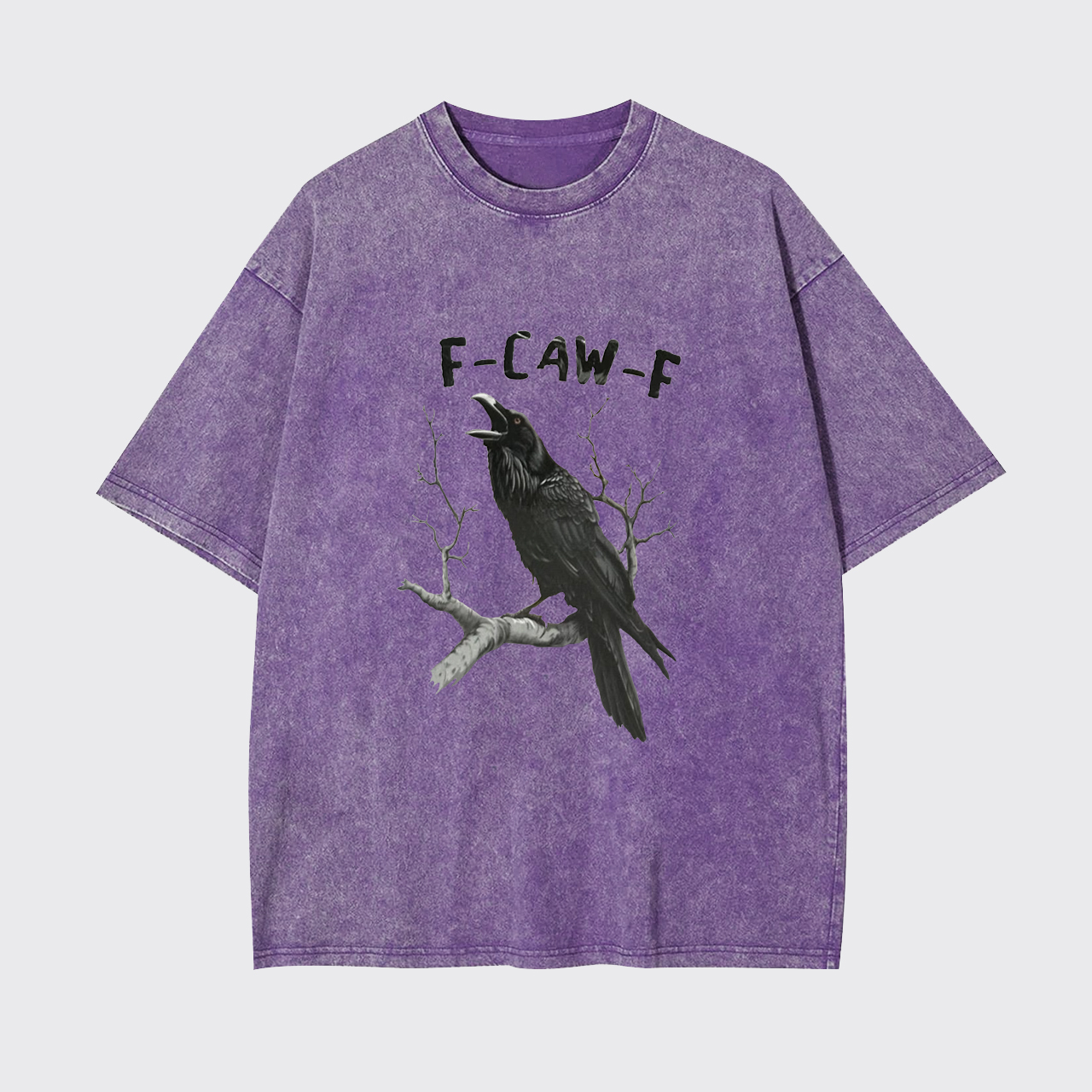 F-Caw-F Black Bird Garment-dye Tees