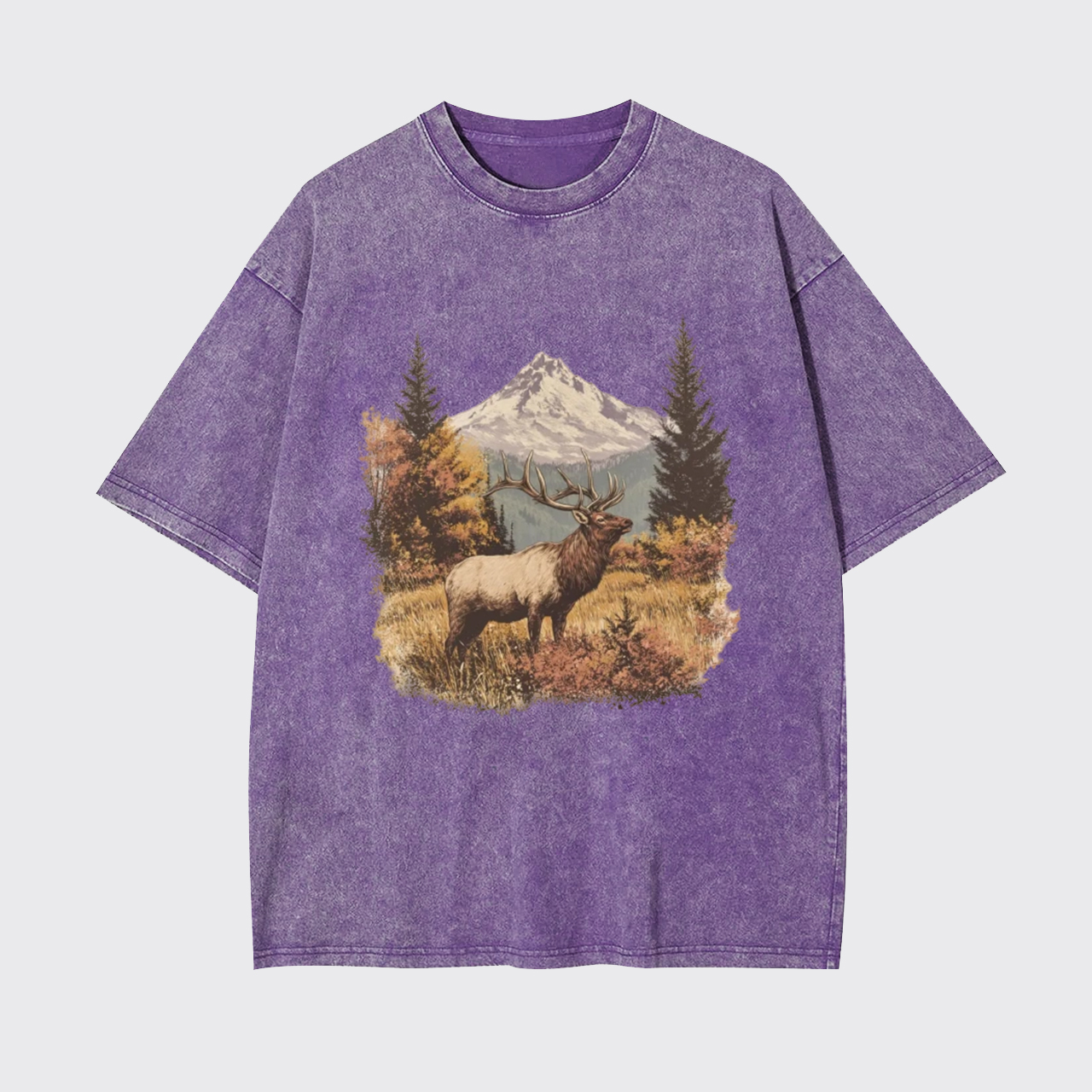 Retro Elk Garment-dye Tees