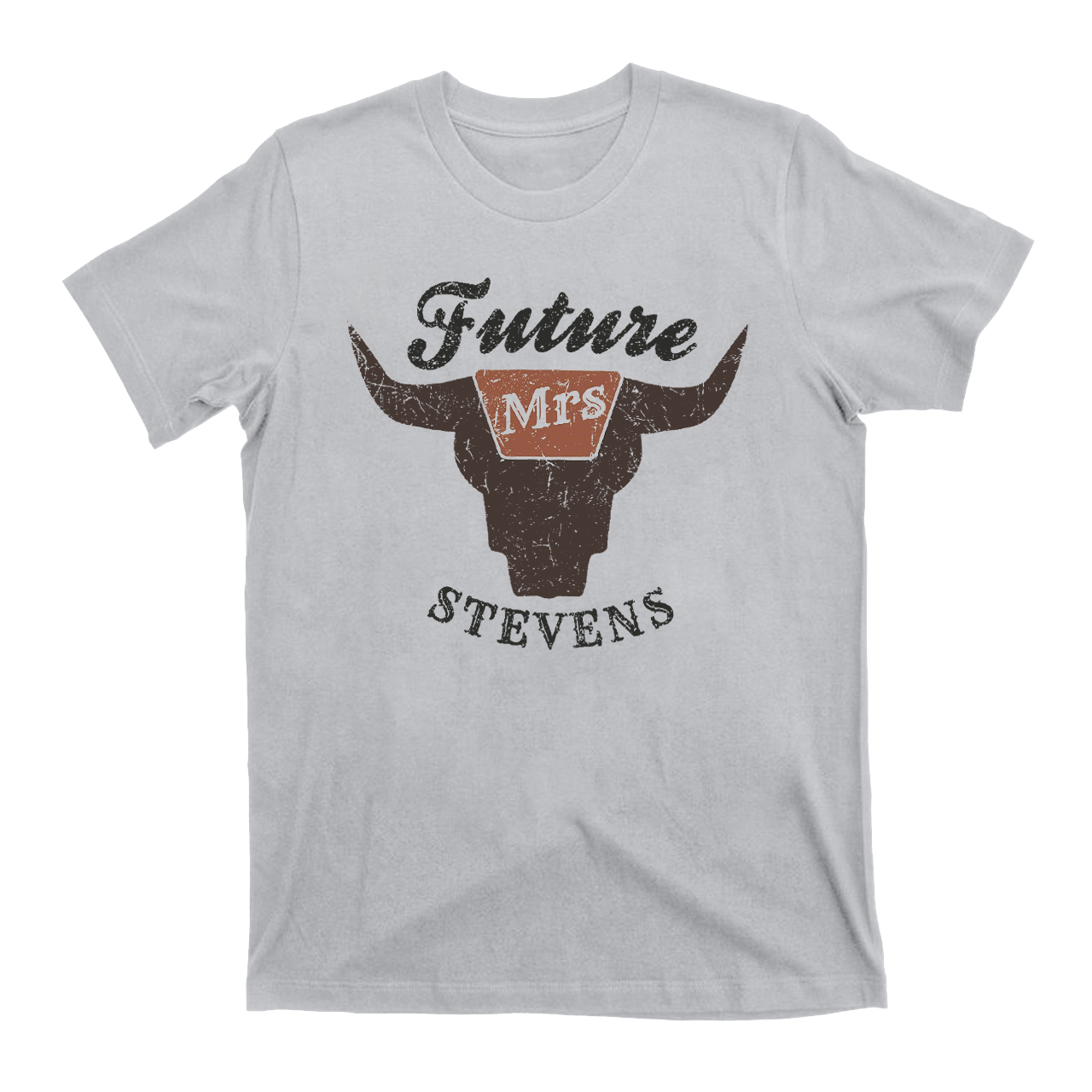 Personalized Mrs & Mr Furture Cow Skull T-Shirt