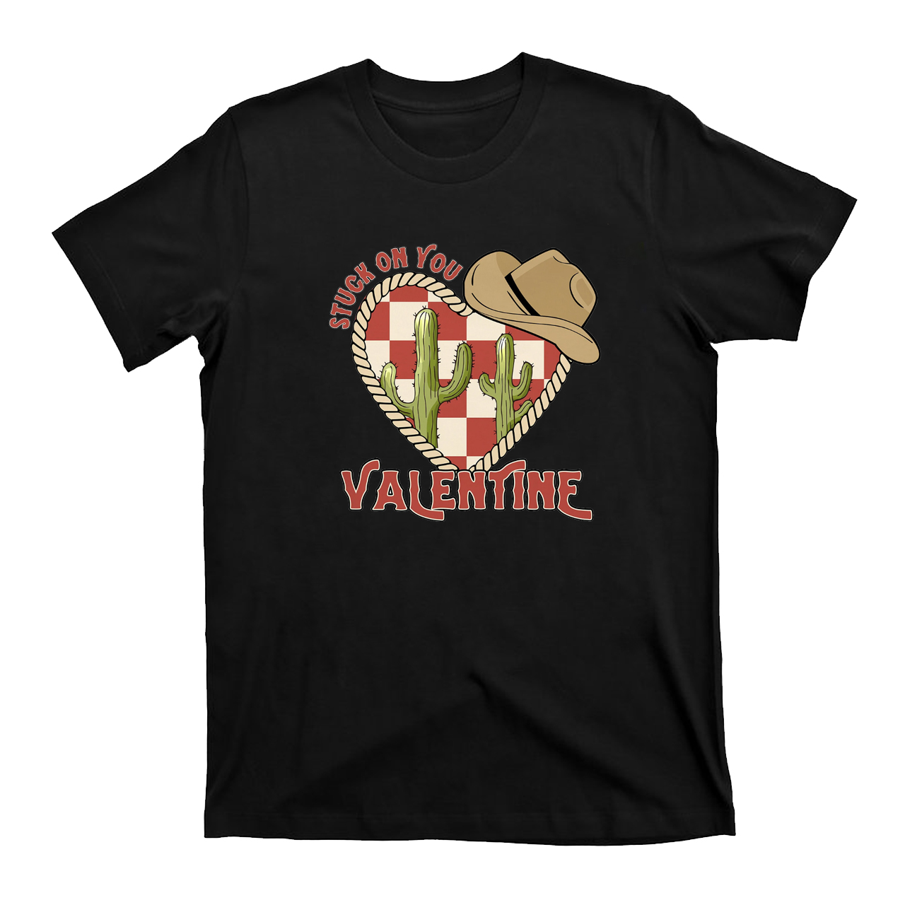 Stuck on Cowboy Heart T-Shirts