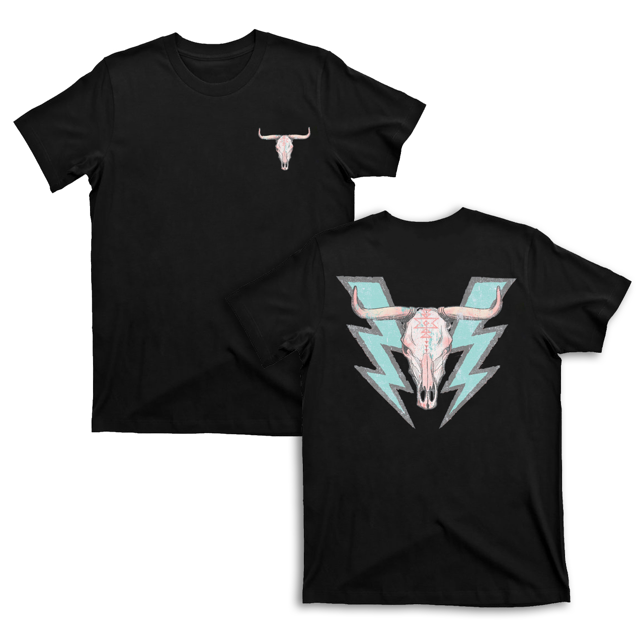 Cow Skull Aztec Power T-Shirt