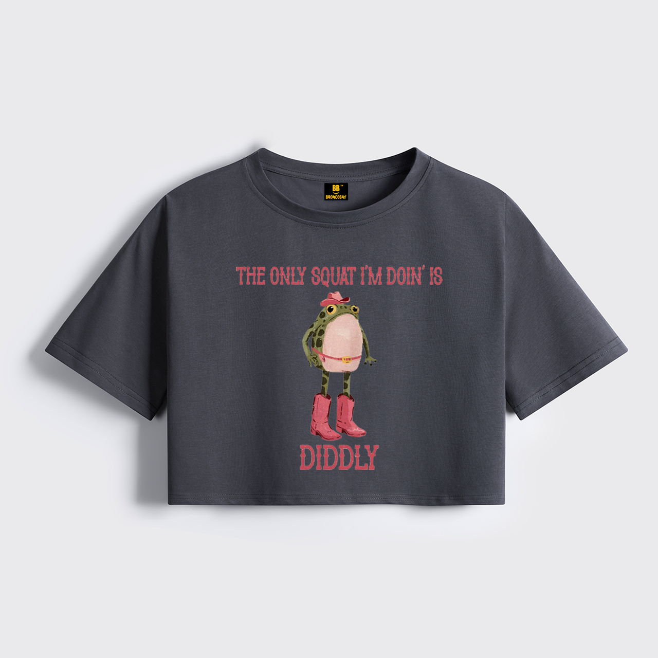 The Only Squat I'm Doin' Is Diddly Cropped Boxy Tee