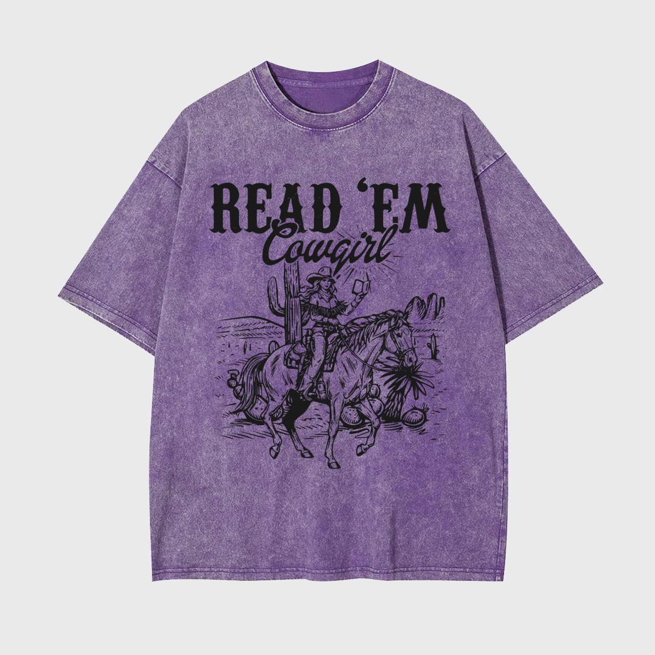 Country Bookish Cowgirl Garment-dye Tees