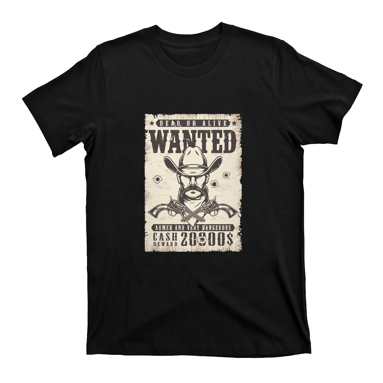 Vintage Wanted Wild West Poster T-Shirts