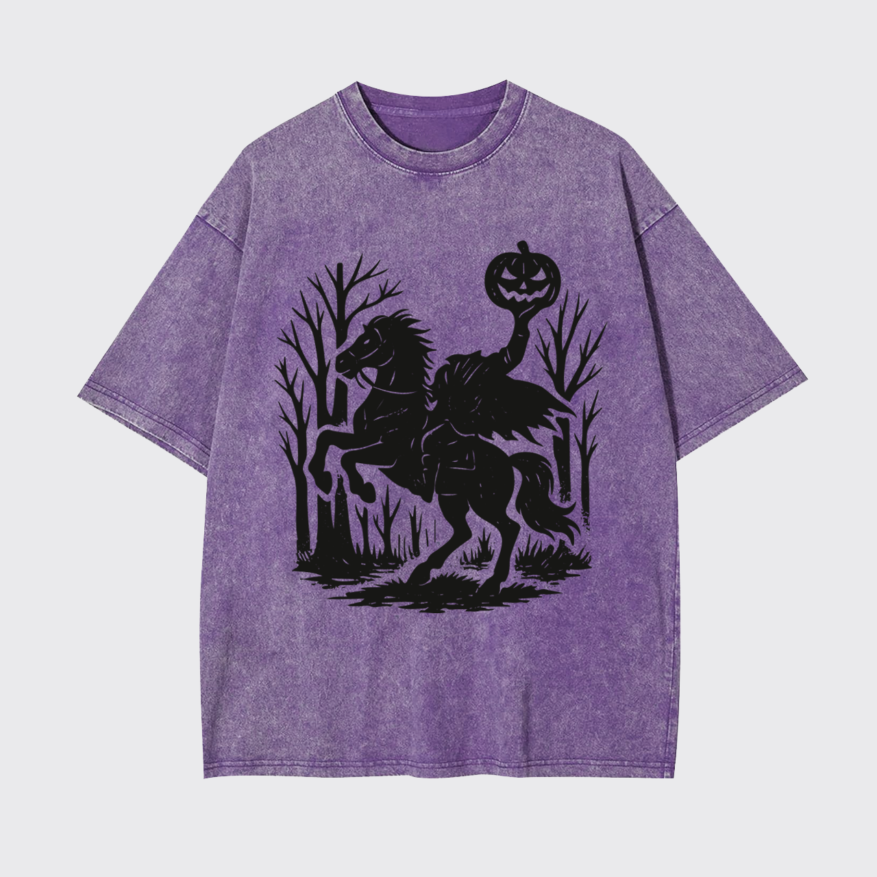 Halloween Scary Headless Horseman Garment-dye Tees