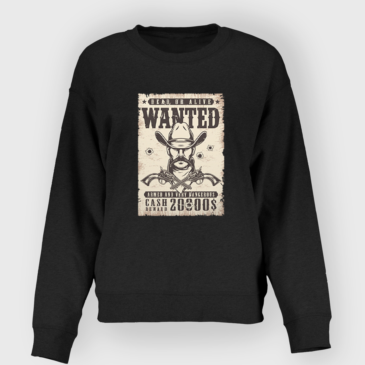 Vintage Wanted Wild West Poster Sweatshirt