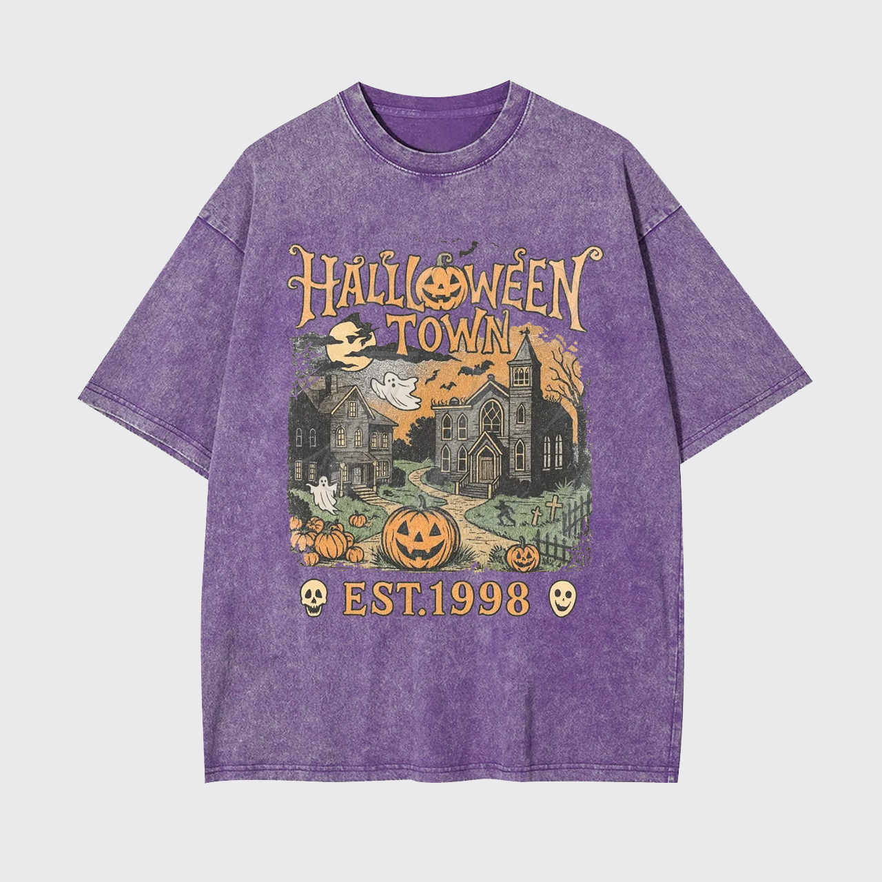 Vintage 90s Halloween Spooky Garment-dye Tees