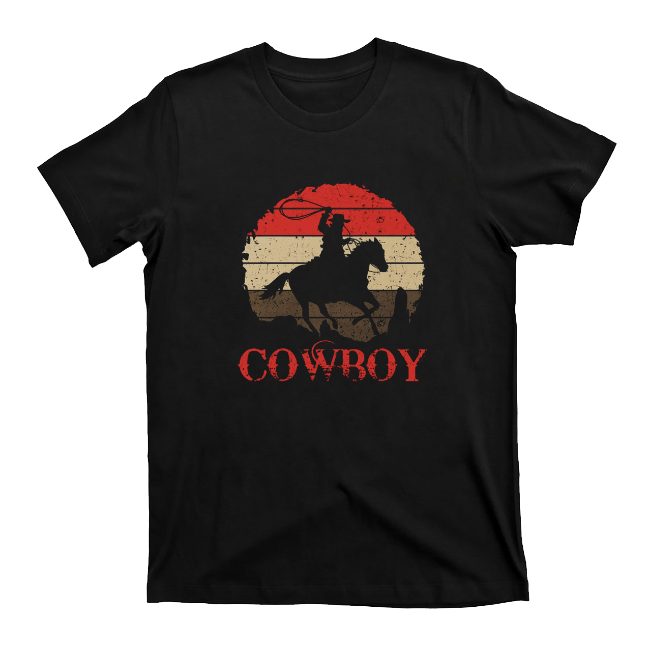 Bravely Riding the Desert Cowboy T-Shirts