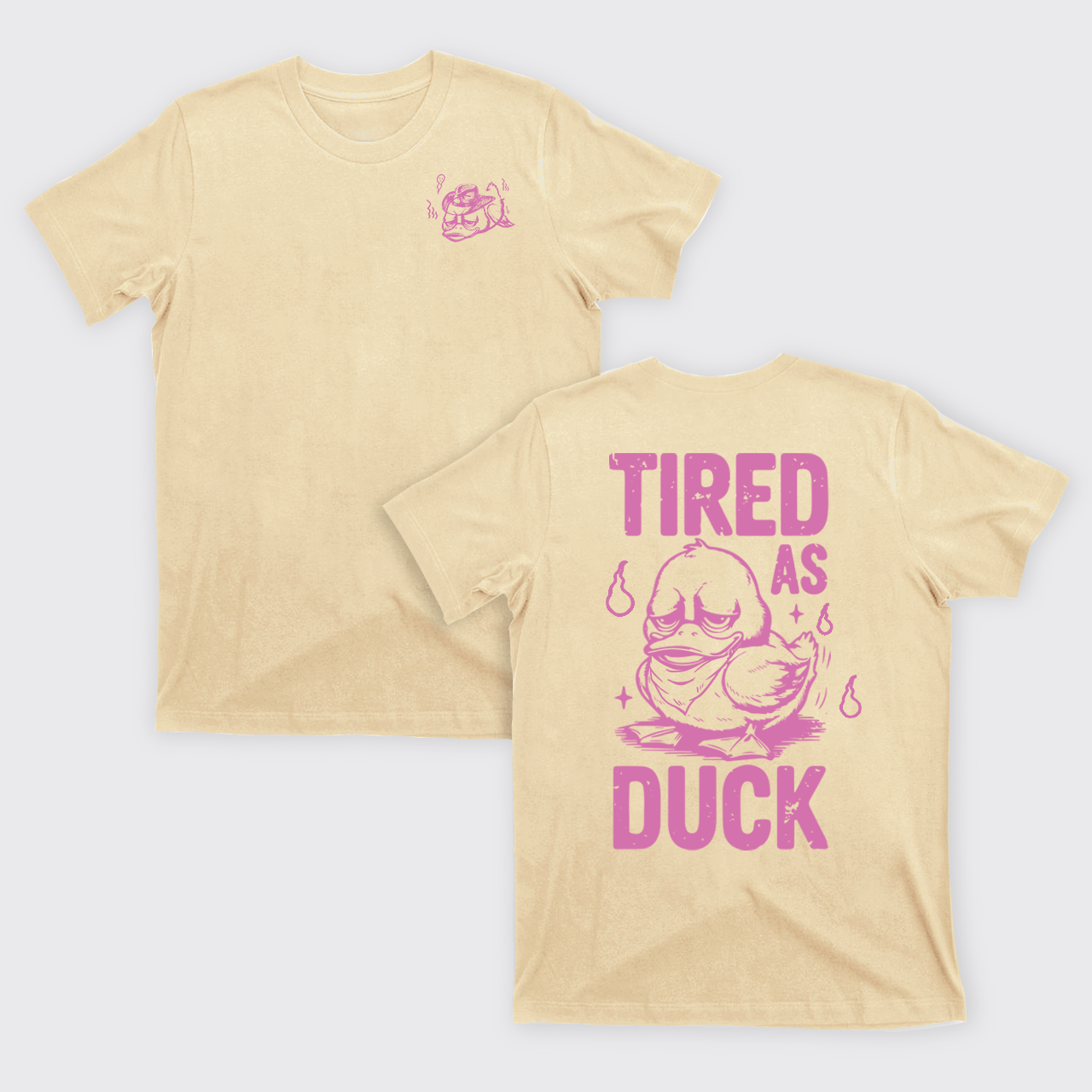 Funny Duck-Tired As Duck T-Shirts