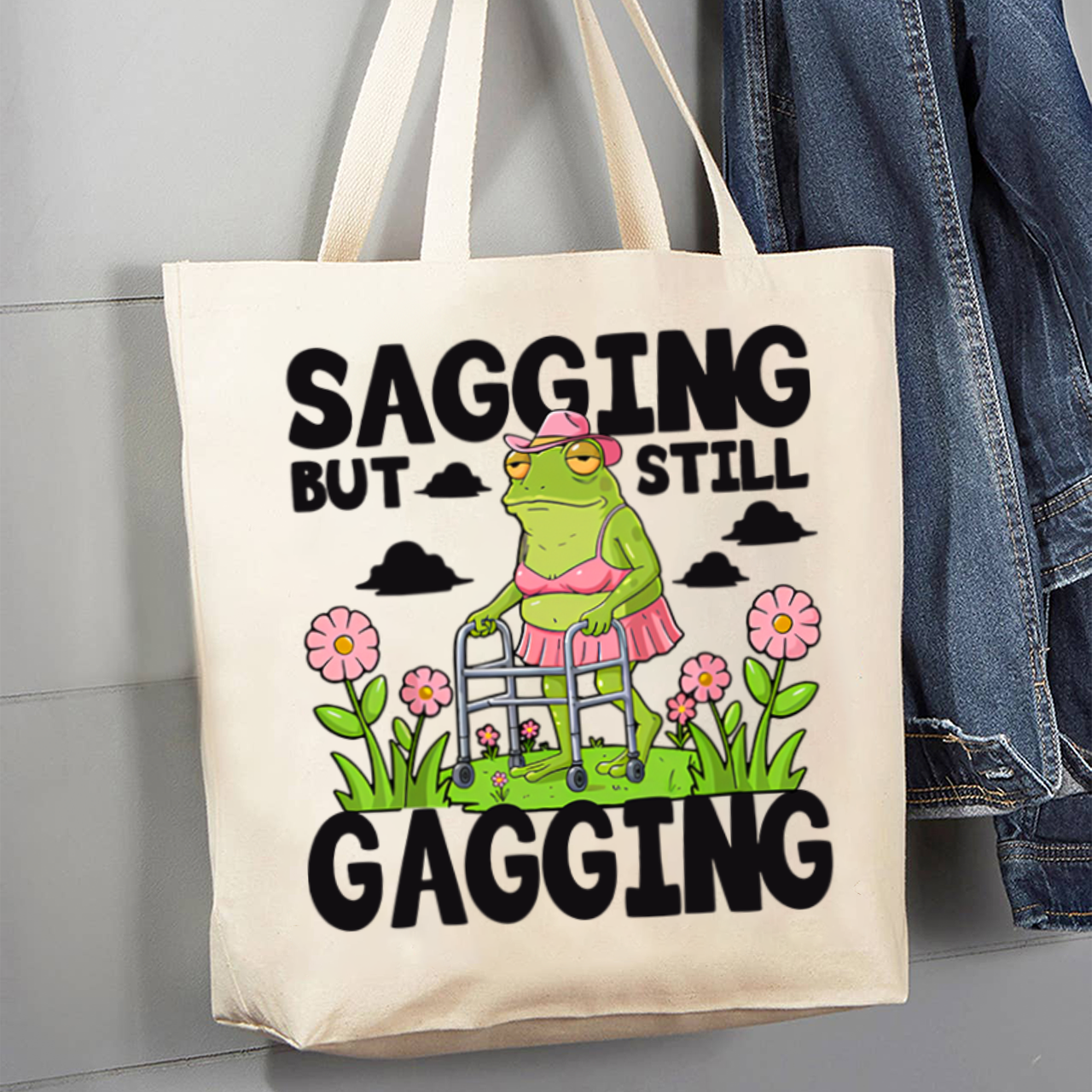 Sagging But Still Gagging_Cowboybay Canvas Tote Bag