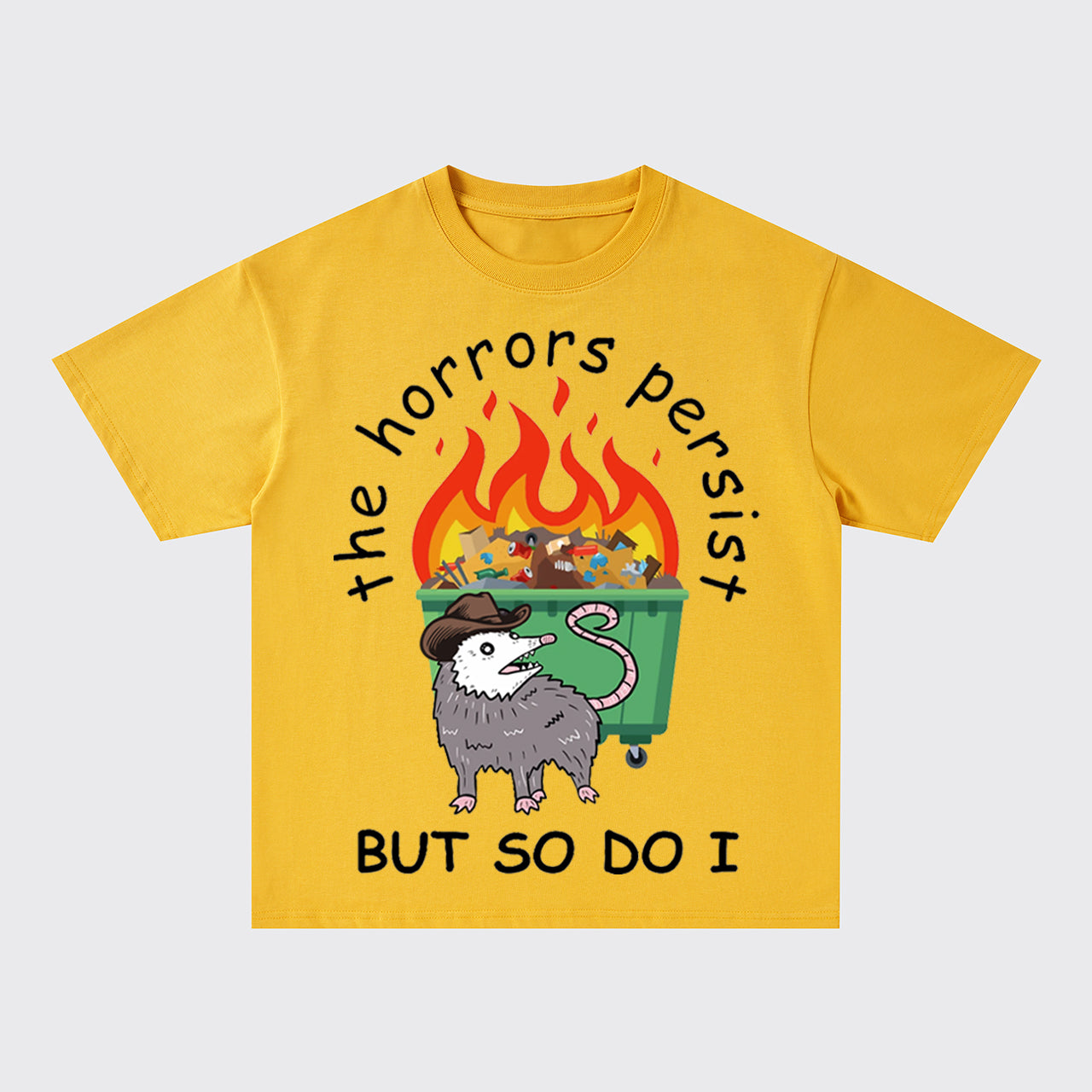 Persistent Opossum in Front of Dumpster Oversize T-Shirts