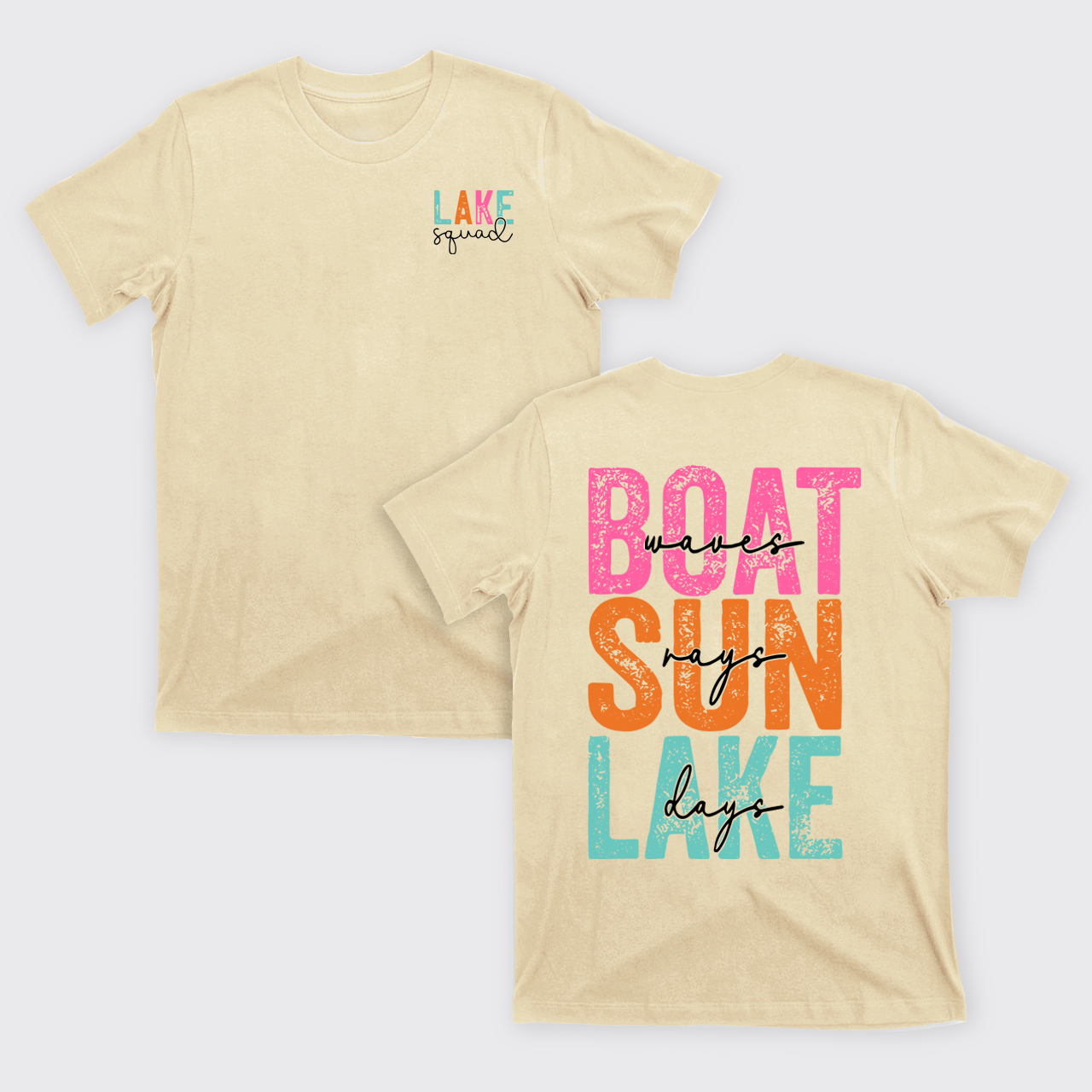 Hello Summer,Boat Waves Sun Rays Lake T-Shirts