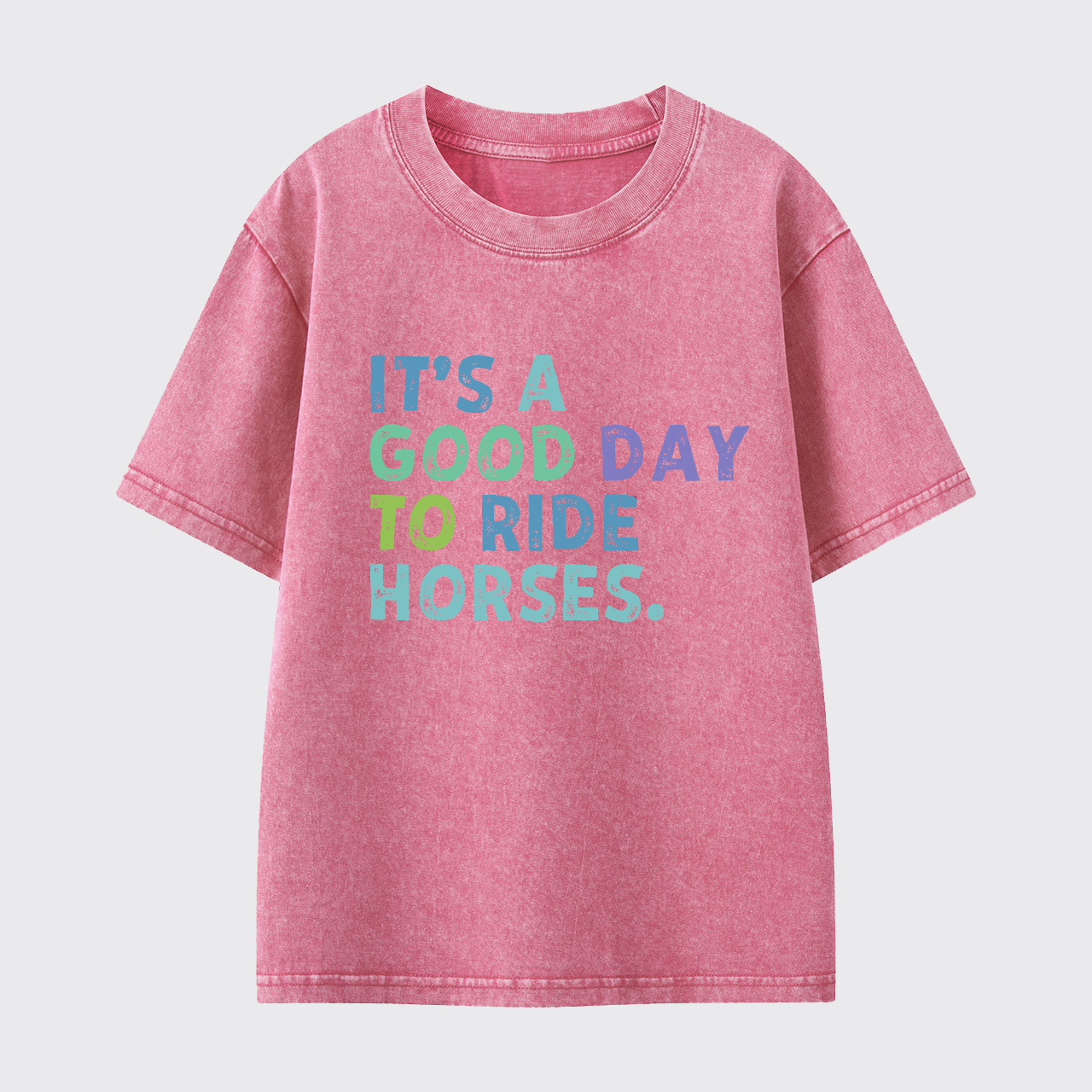 It's A Good To Ride Horses Washed Toddler T-shirt