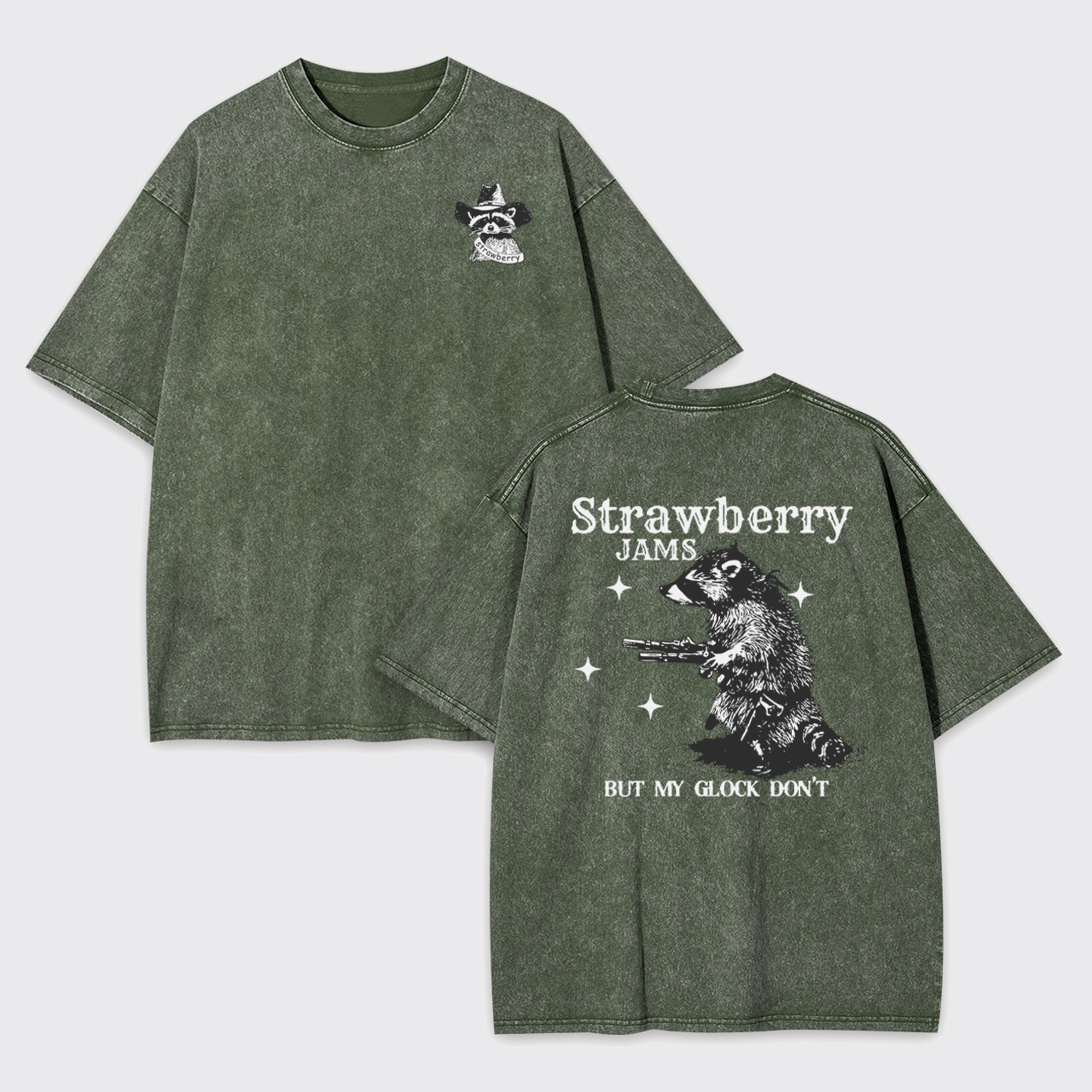 Snarky Sayings-Strawberry Jams But My Glock Don't Garment-dye Tees