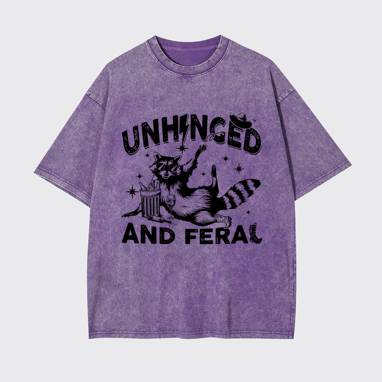 Unhinged And Feral Raccoon Garment-dye Tees