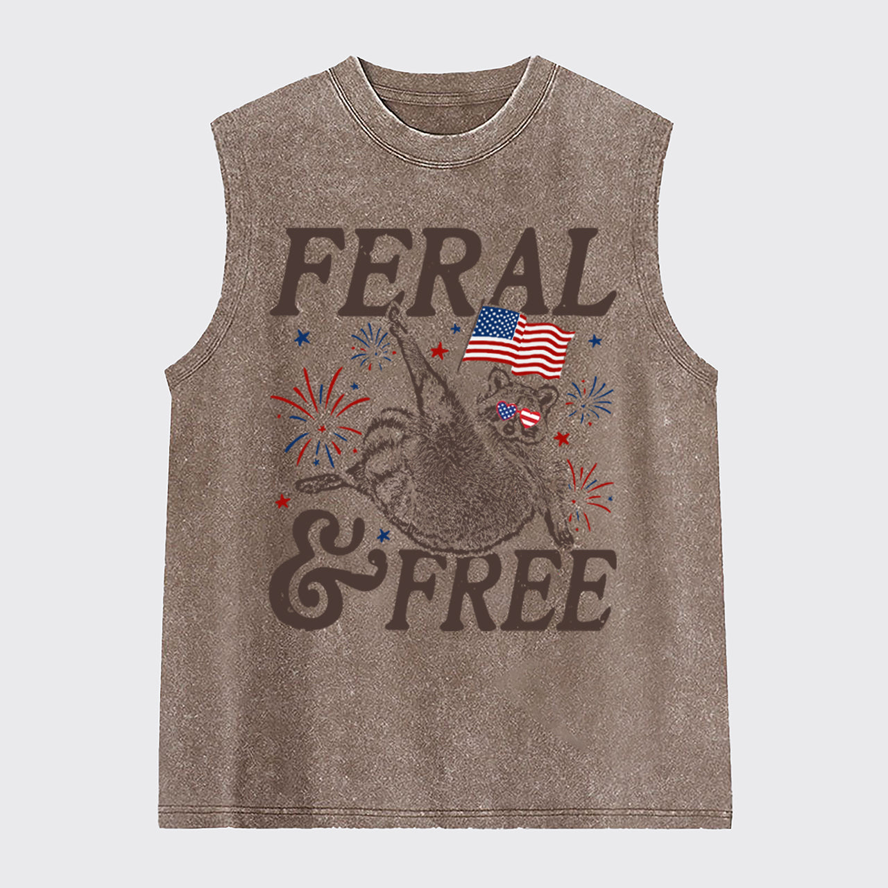 Feral Raccoon-Feral And Free Washed Tanks