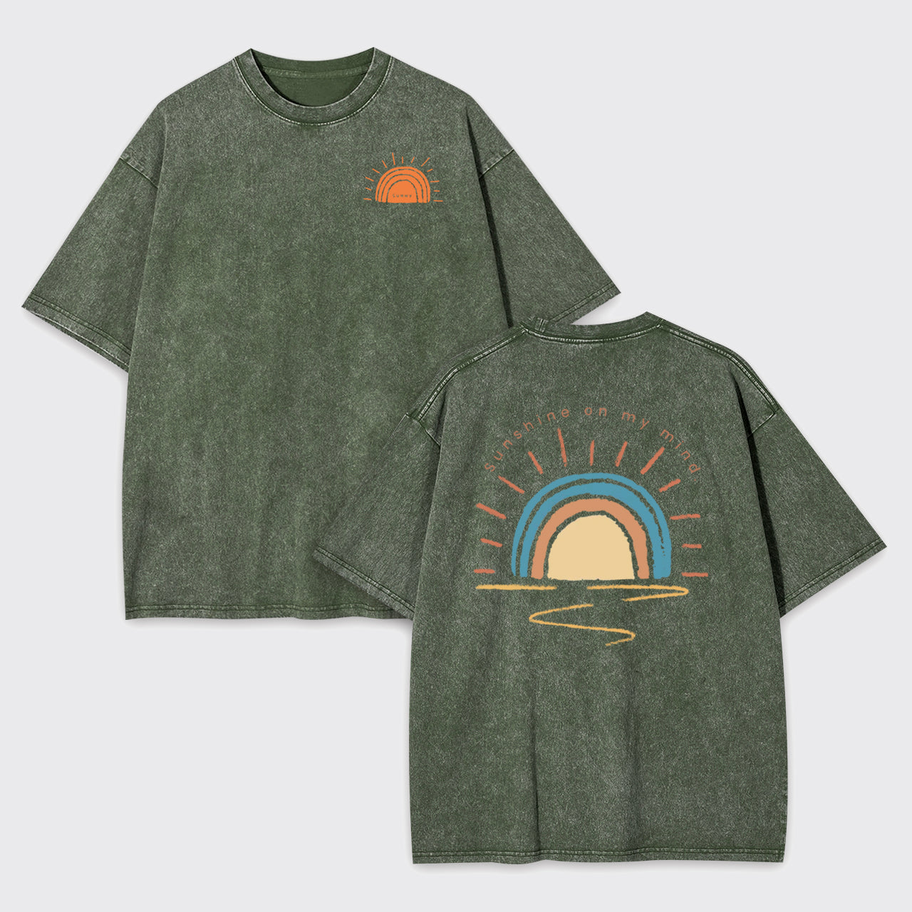 Retro Sun Shine On My Mind Garment-dye Tees