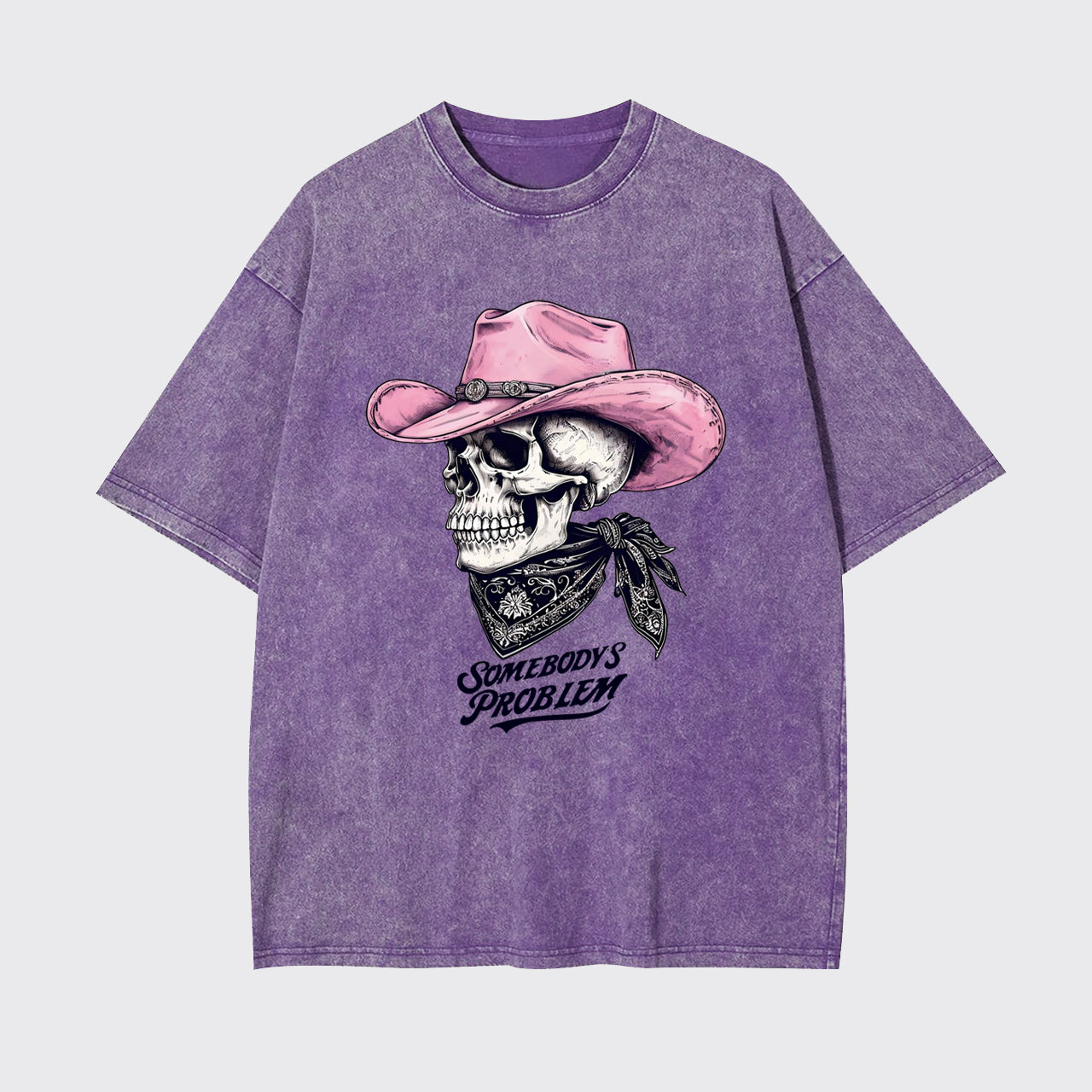 Cowgirl Skeleton Somebody's Problem Garment-dye Tees