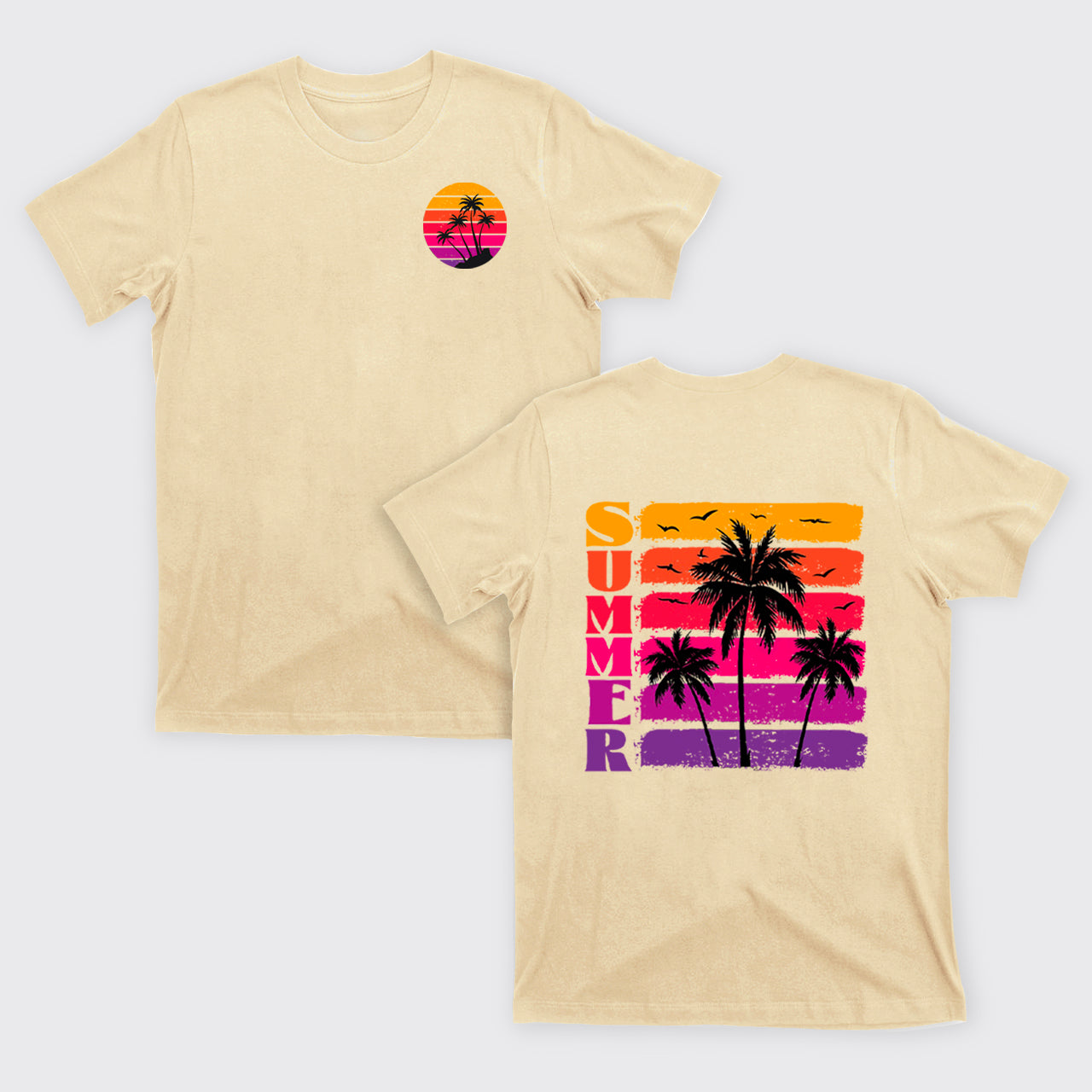 Palm Trees And Sunset T-Shirts
