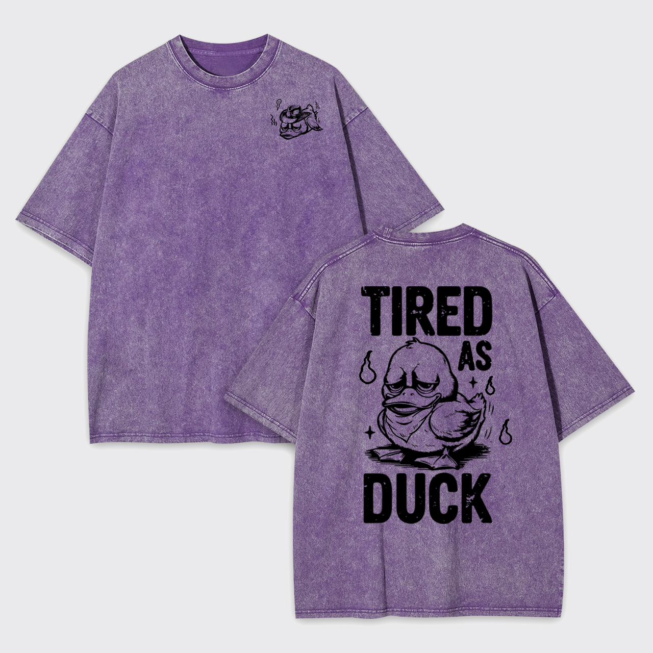 Funny Duck-Tired As Duck Garment-dye Tees