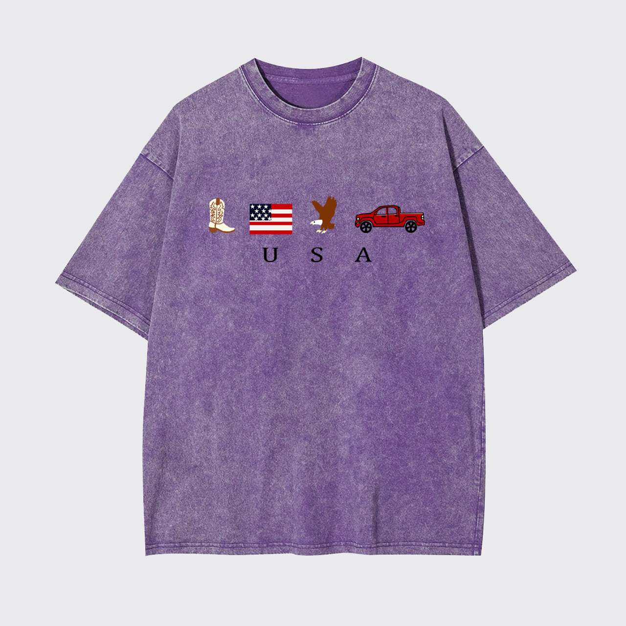 4th Of July-USA Icons Garment-dye Tees