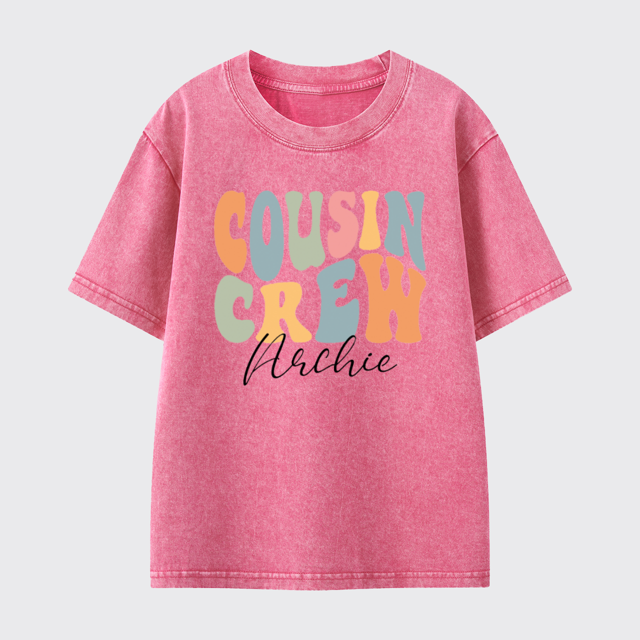 Personalized Cousin Crew Washed Toddler T-shirt