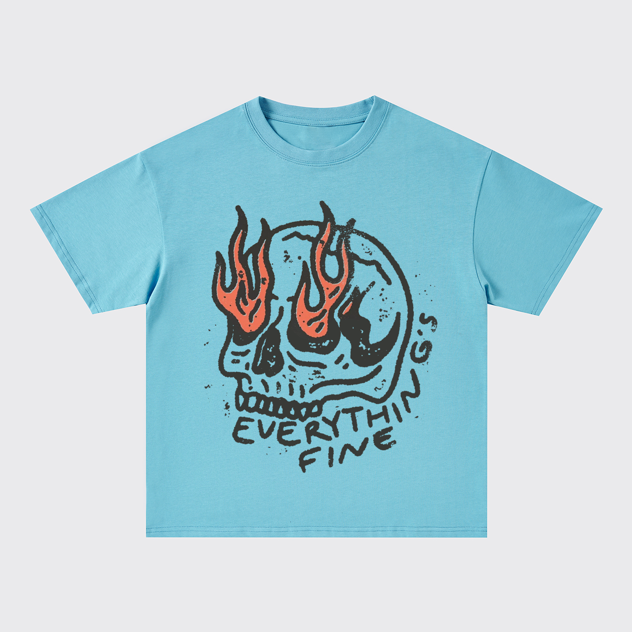 Everything Is Fine Oversize T-Shirts
