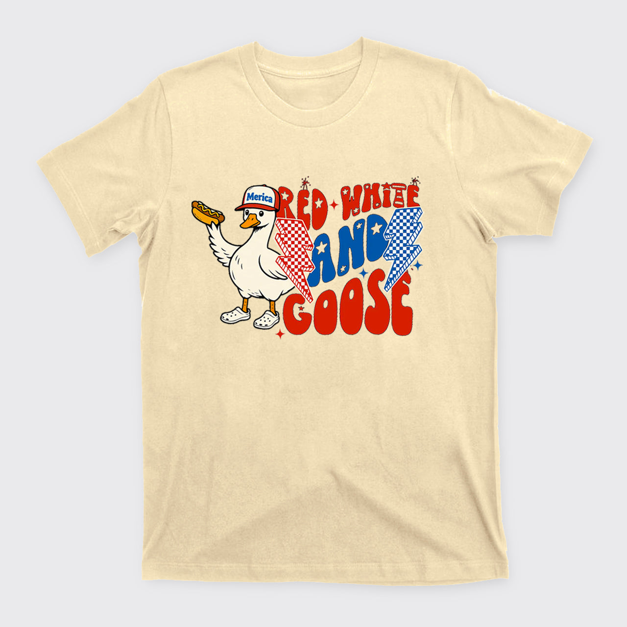 Patriotic Goose-Red White And Goose T-Shirts