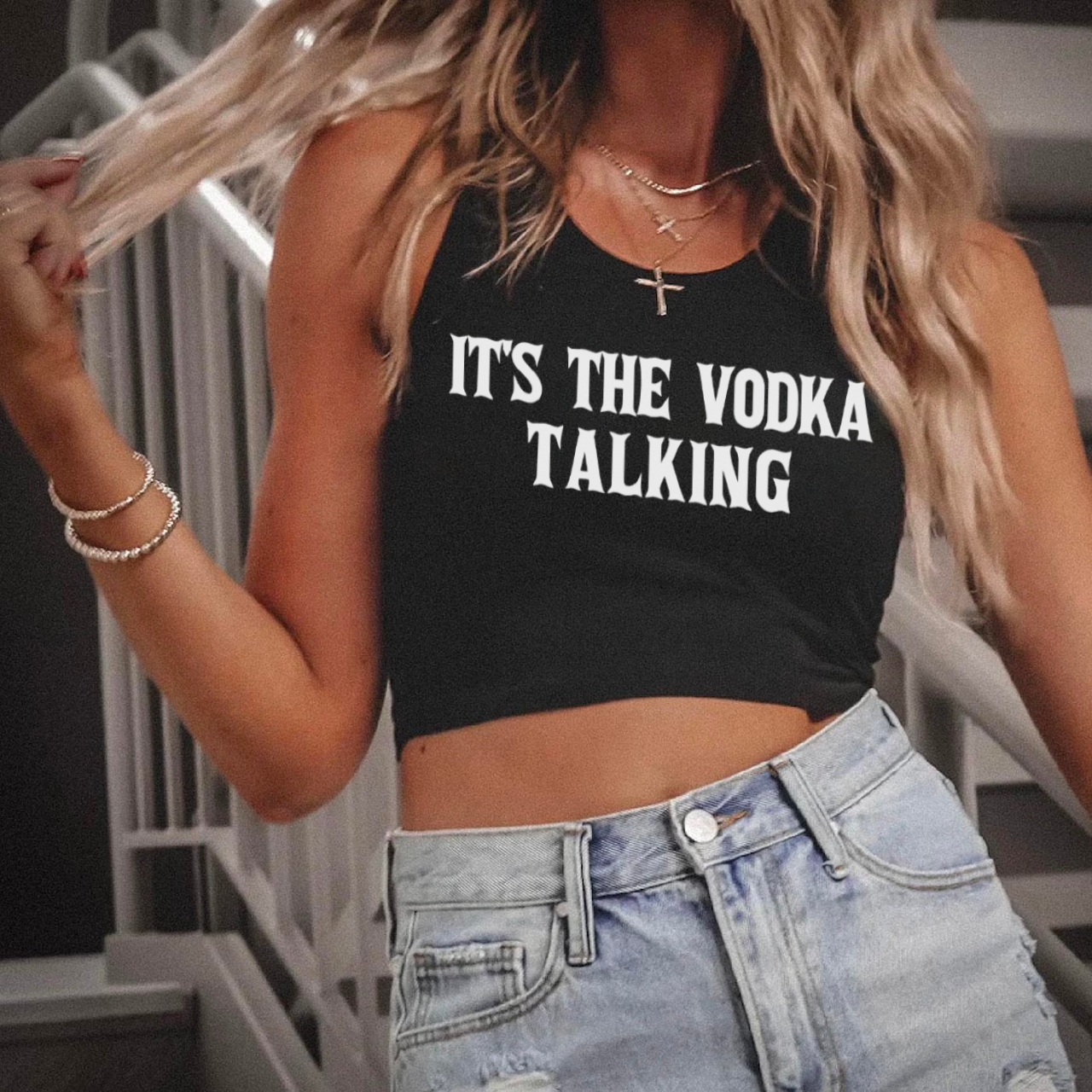 It's The Vodka Talking Tank Top