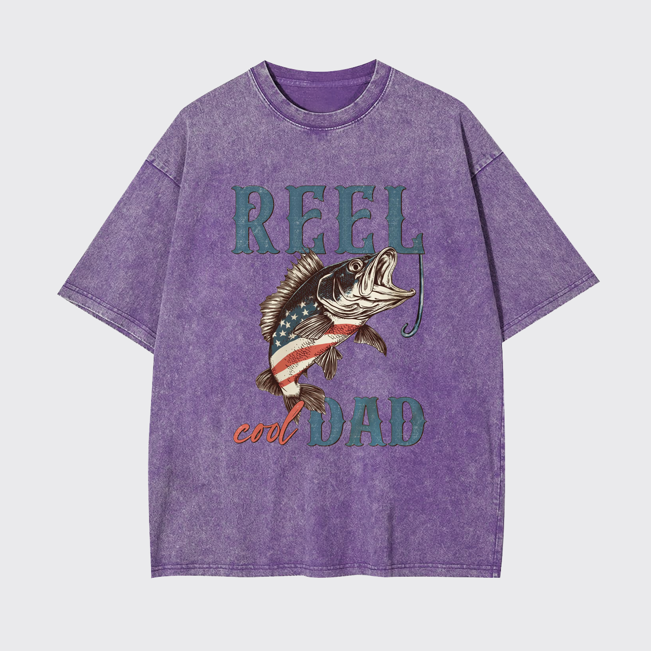 Reel Cool Dad-4th Of July Garment-dye Tees