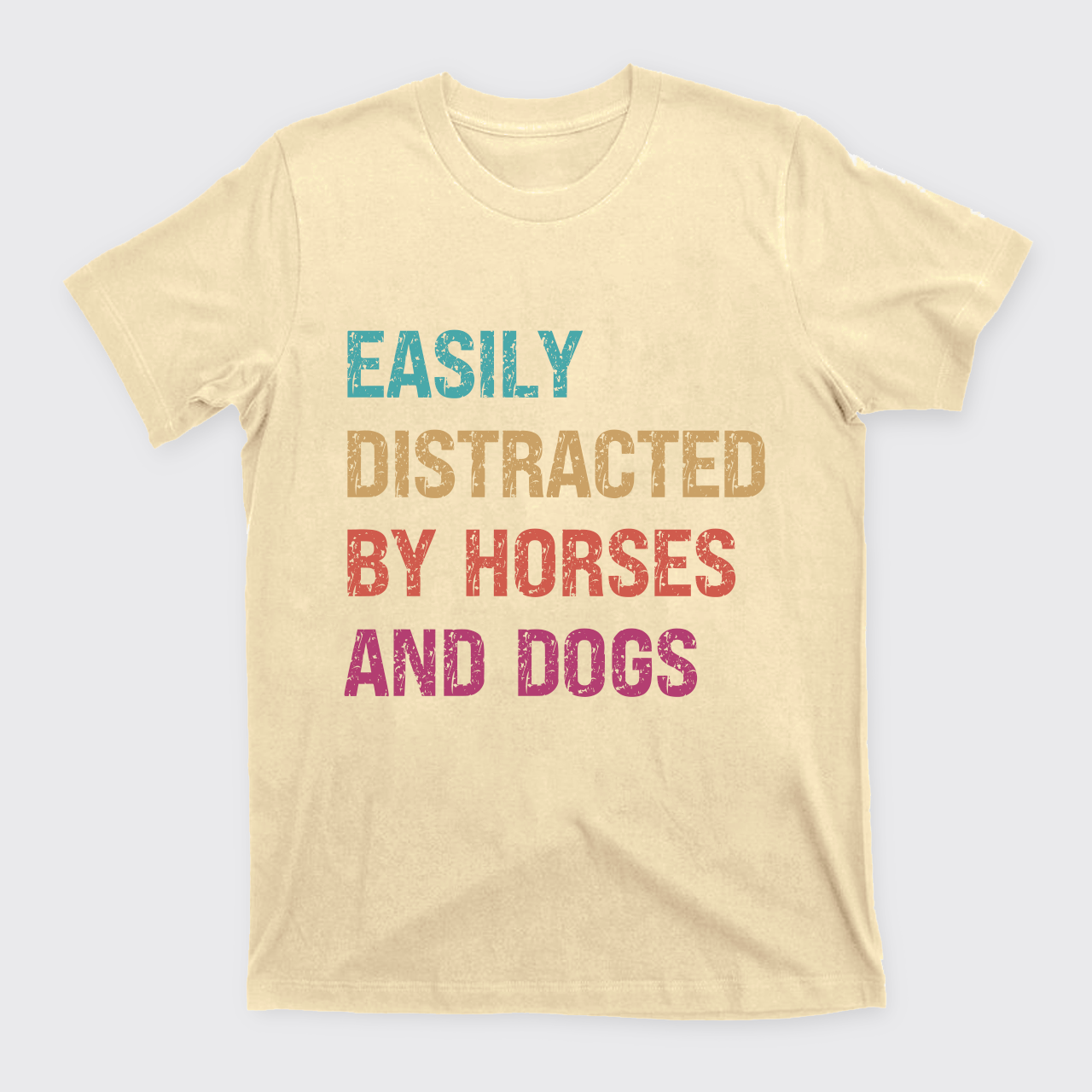 Personalized Easily Distracted by Horses And Dogs T-Shirts