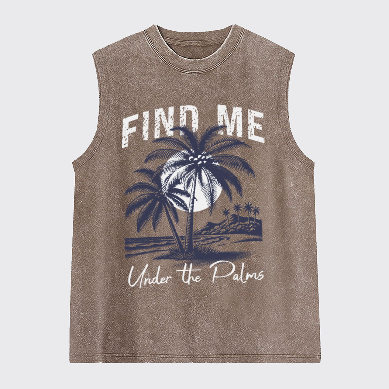 Beach Summer Tropical Washed Tanks