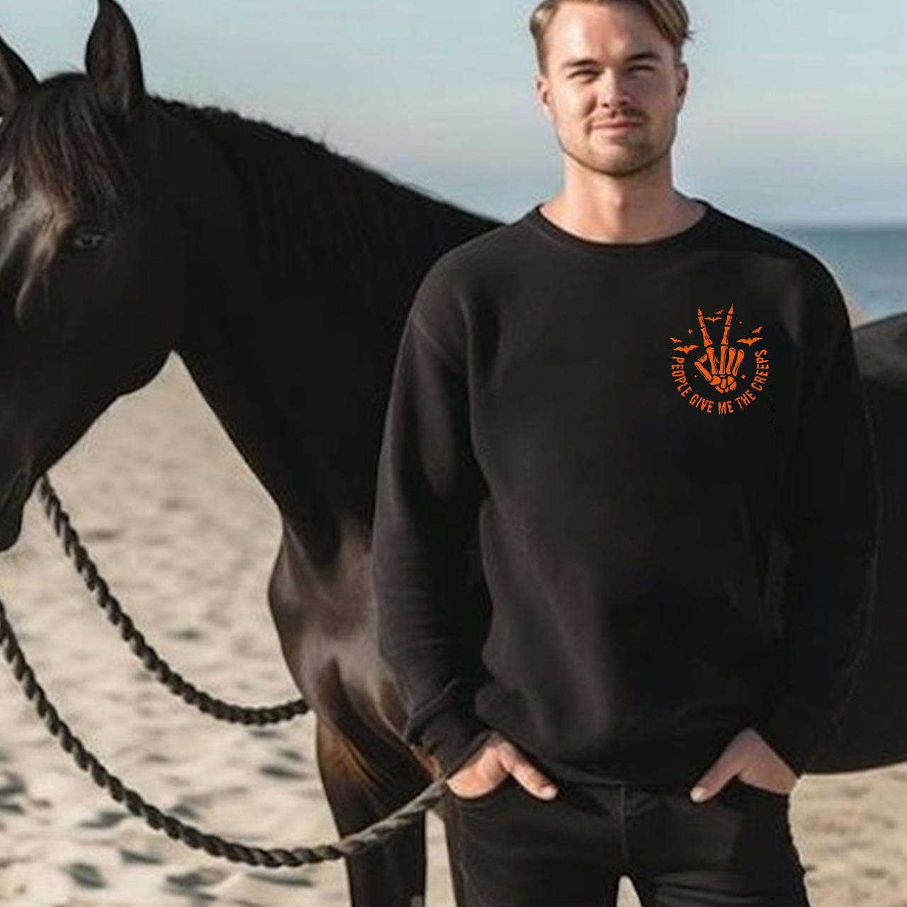 People Give Me The Creeps Halloween Sweatshirt