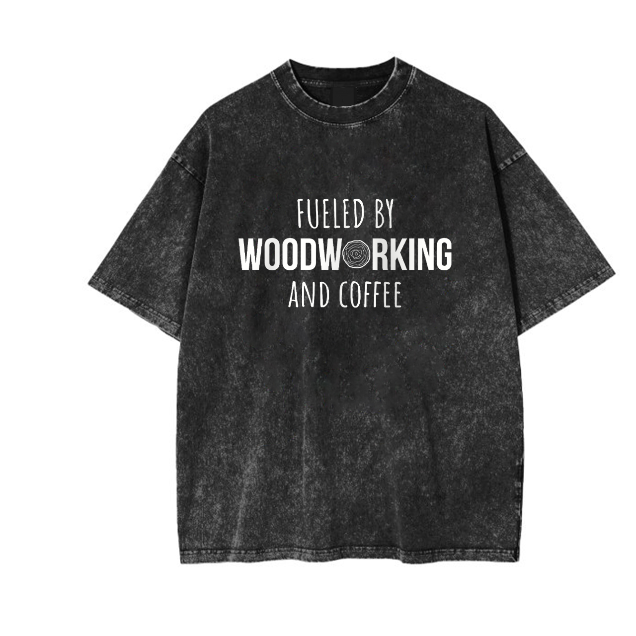 Fueled By Woodw Rking and Coffee Garment-dye Tees