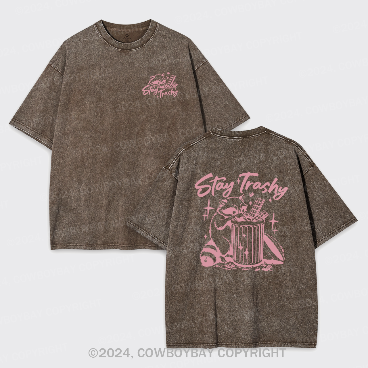 Retro Stay Trashy Garment-dye Tees
